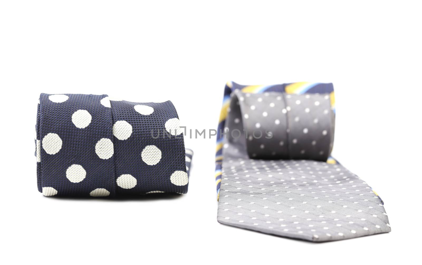 Close up of a ties. Isolated on a white background.