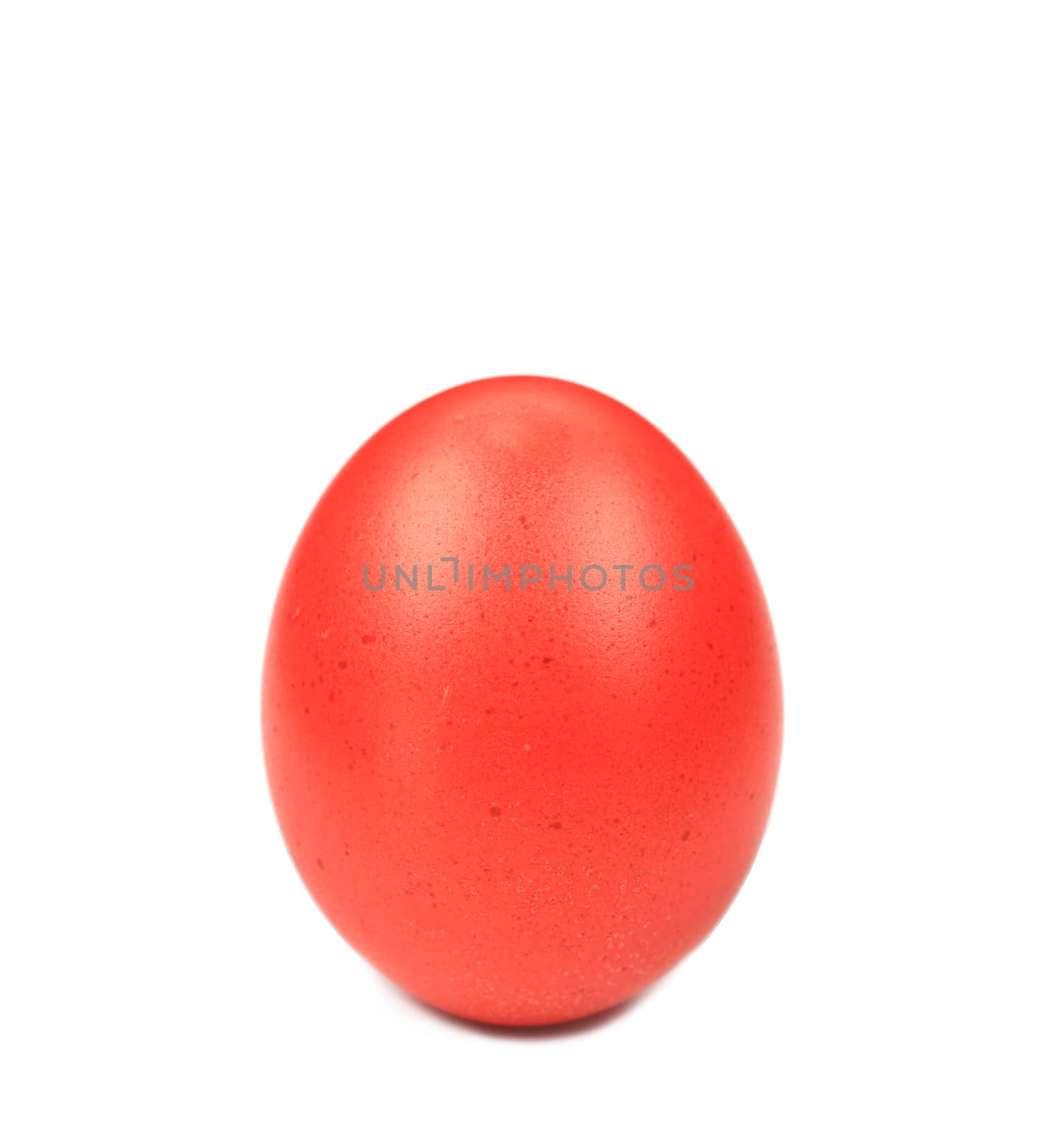 Red easter egg. Isolated on a white background.