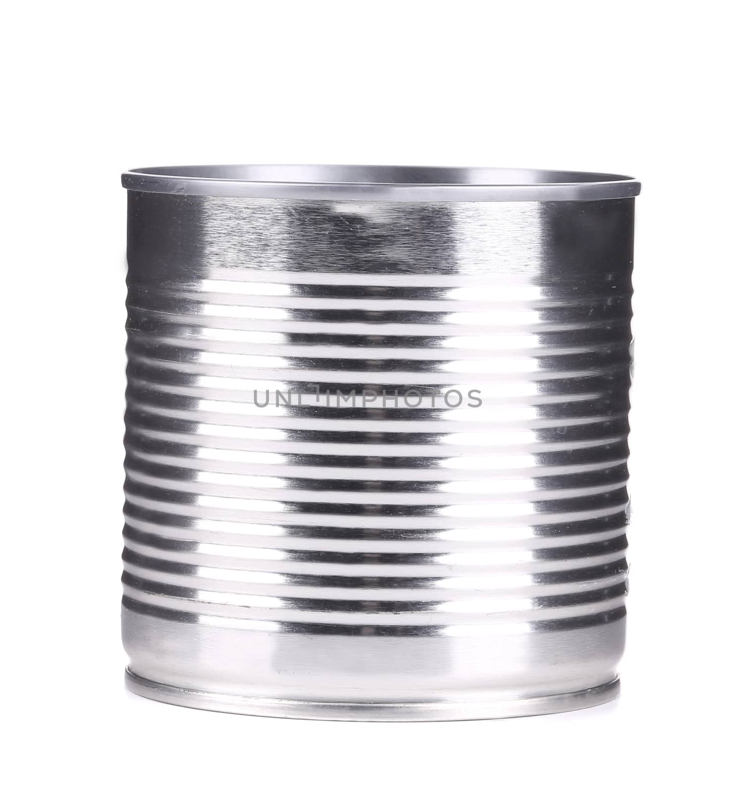 Tin can. Isolated on a white background.