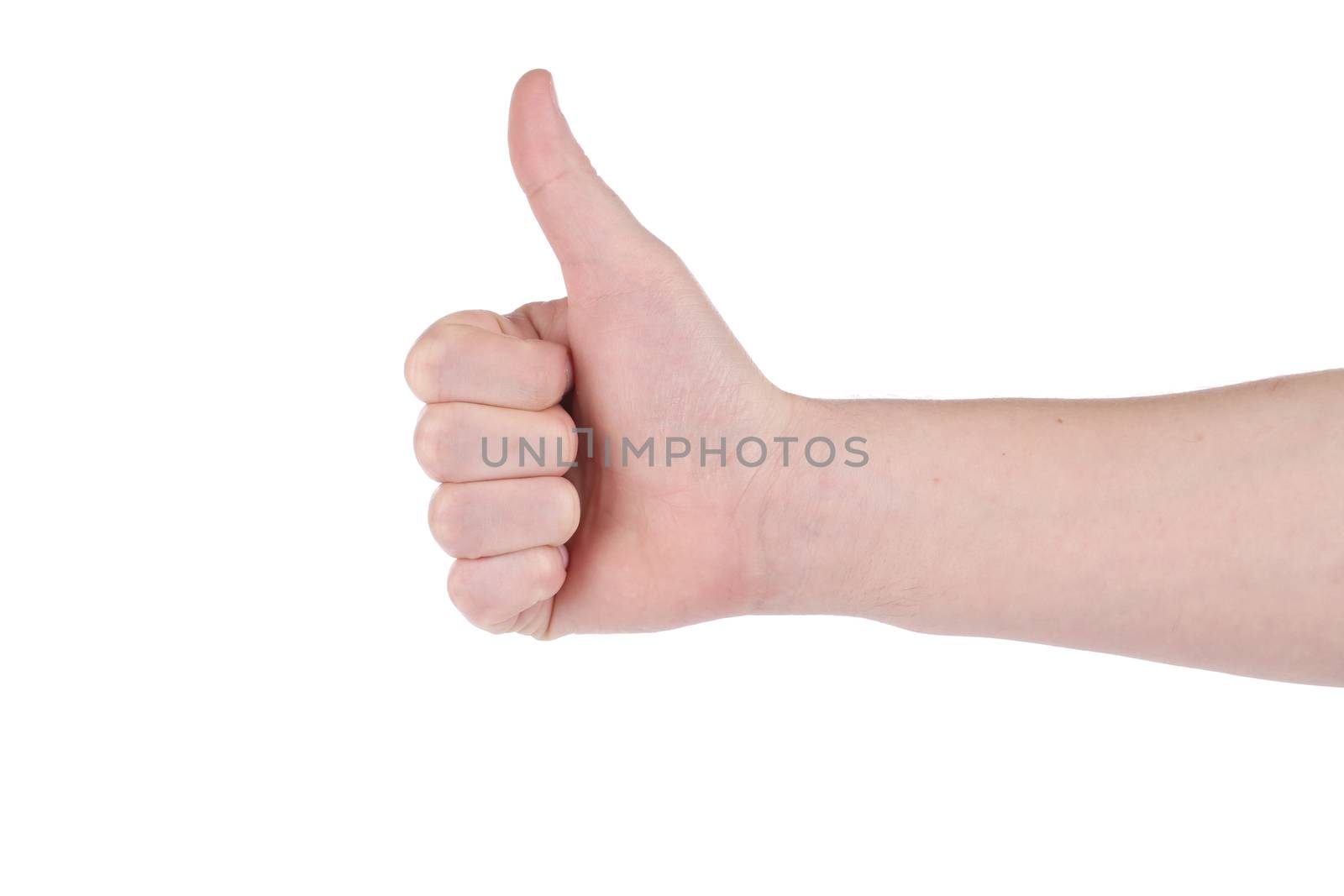 Sing language. Hand shows superbly. Isolated on a white background.