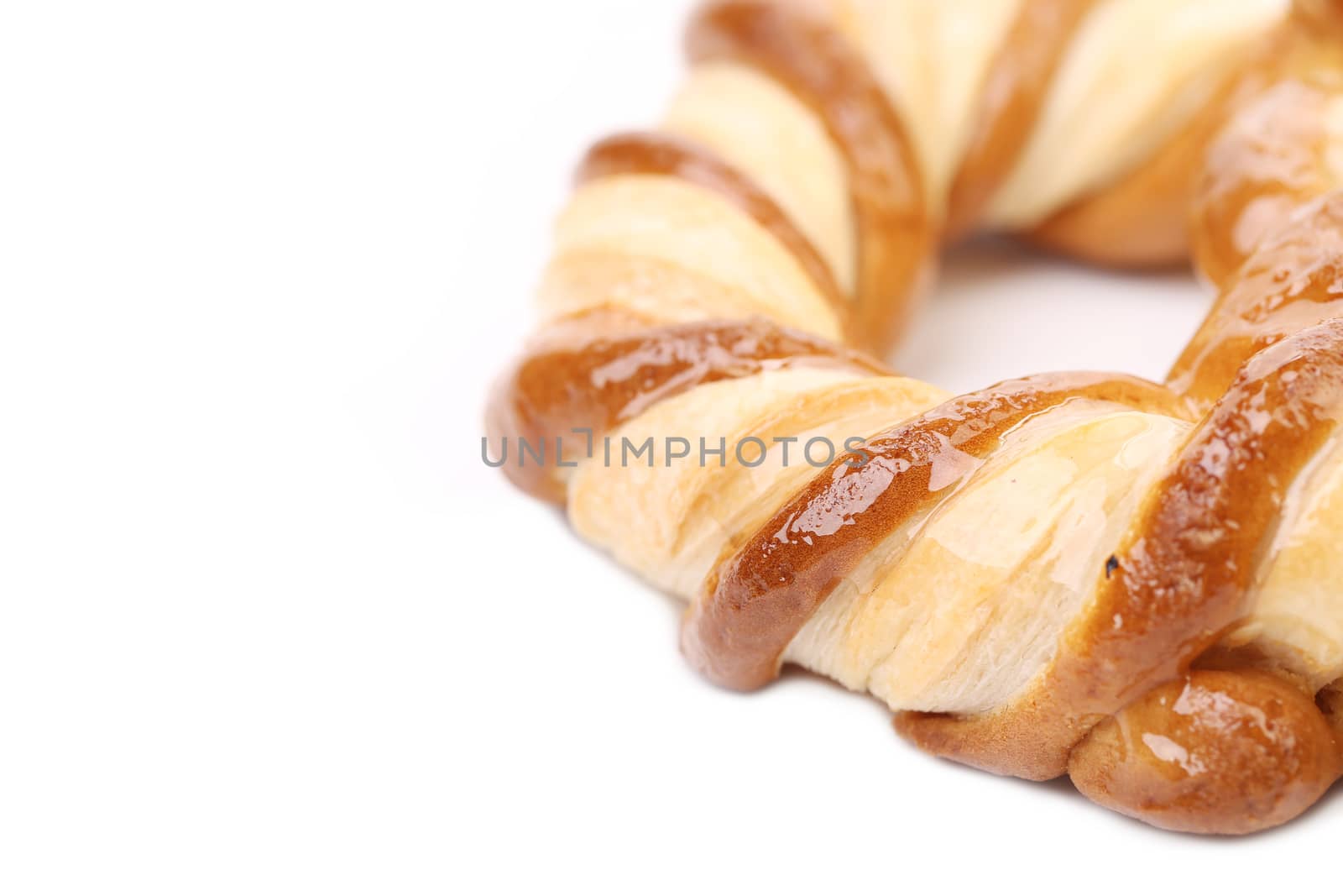 Knot-shaped biscuits. Isolated on a white background.