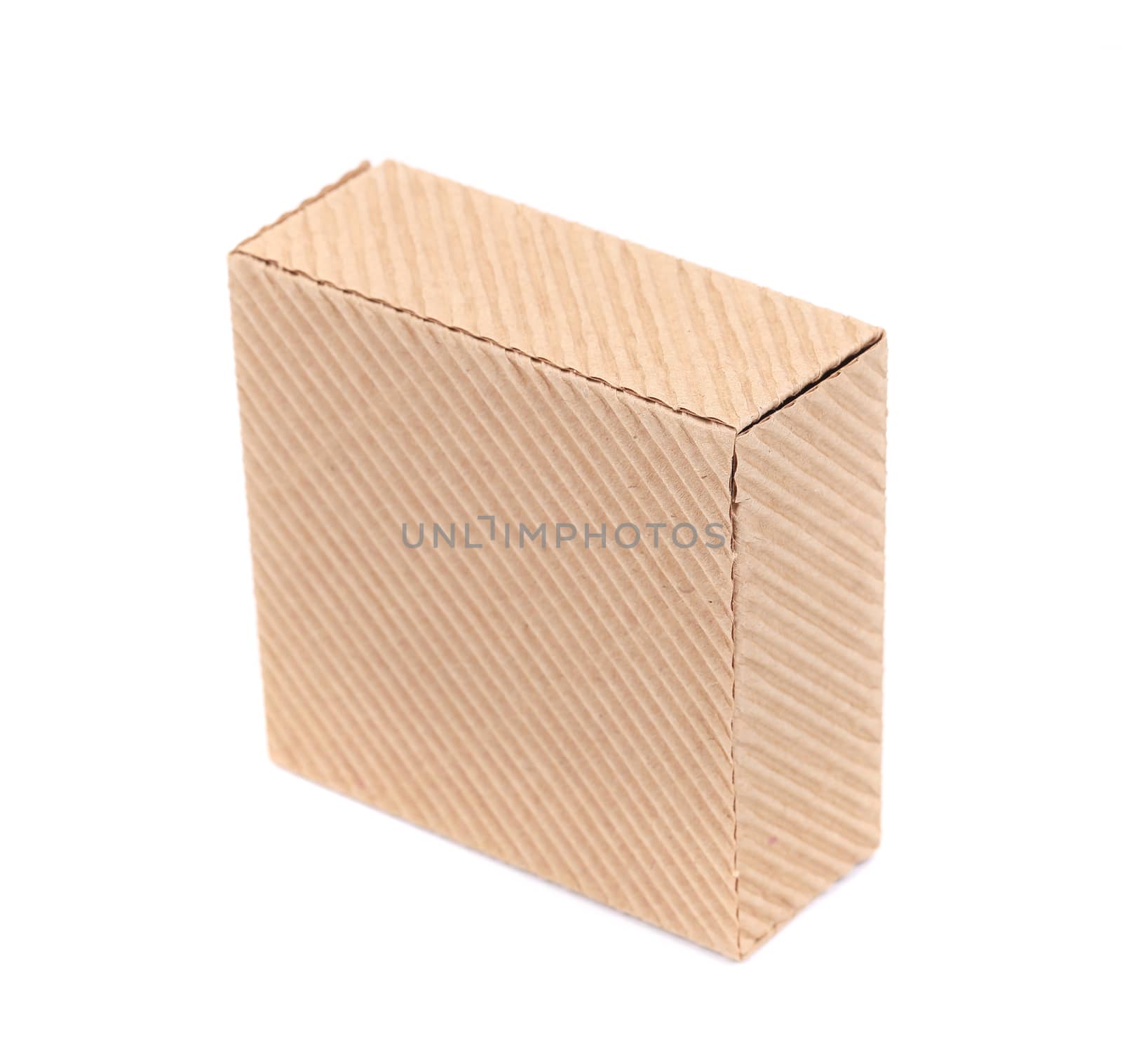 Cardboard box. Isolated on a white background.