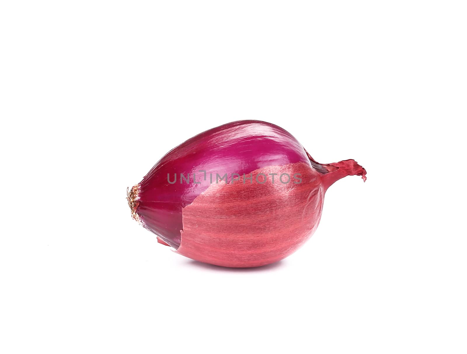 Raw red onion. Isolated on a white background.