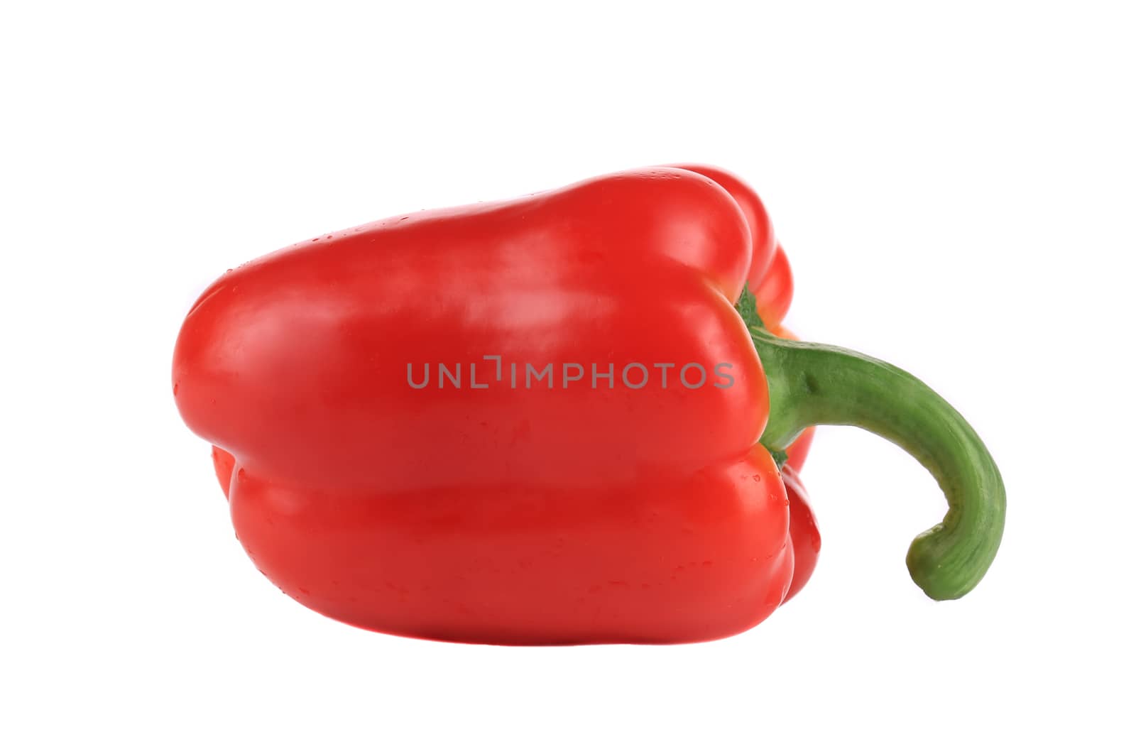 Fresh red bell pepper. Isolated on a white background.