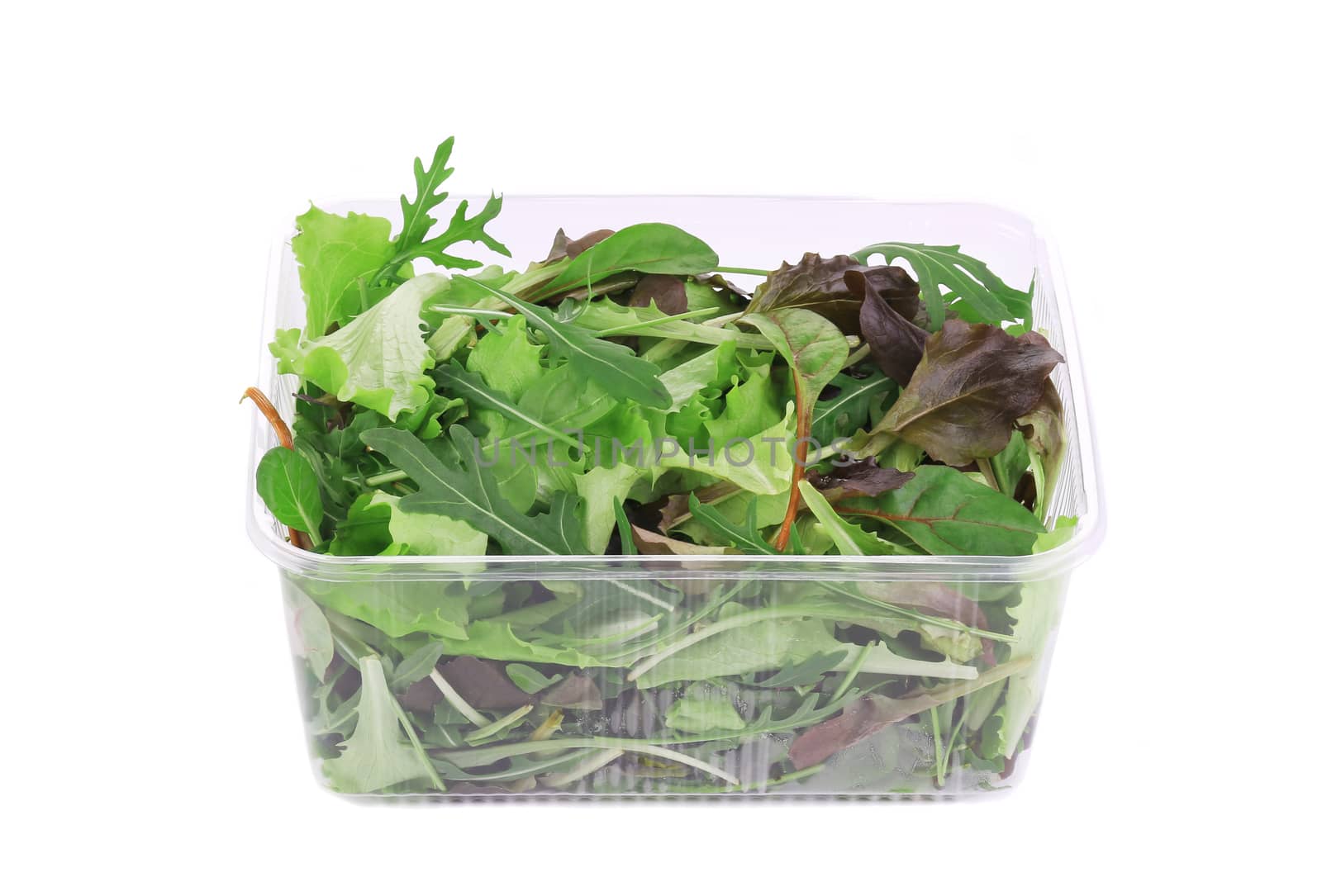 Salad mix. Isolated on a white background.