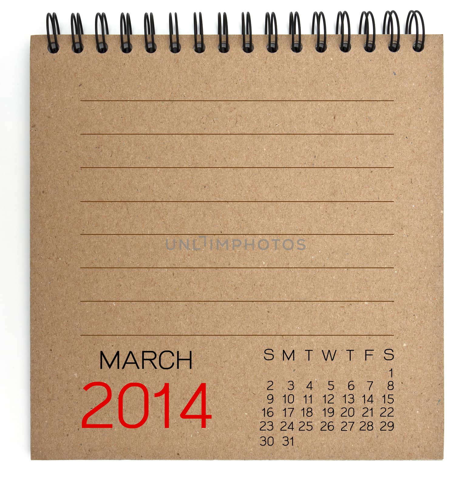 2014 Calendar brown Texture Paper