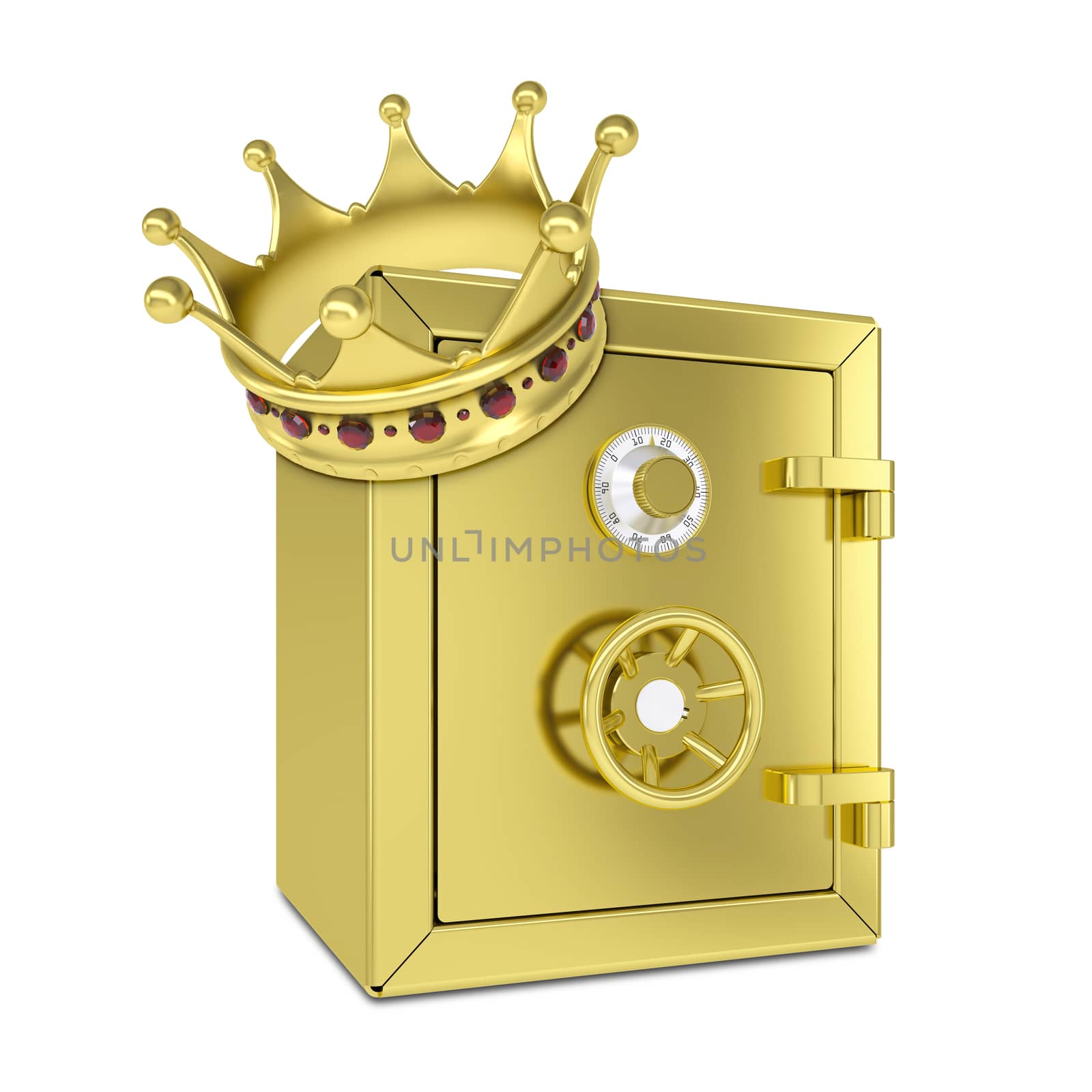 Gold crown and gold safe by cherezoff