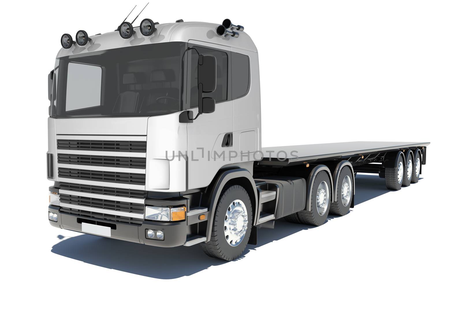 Truck with semitrailer platform by cherezoff