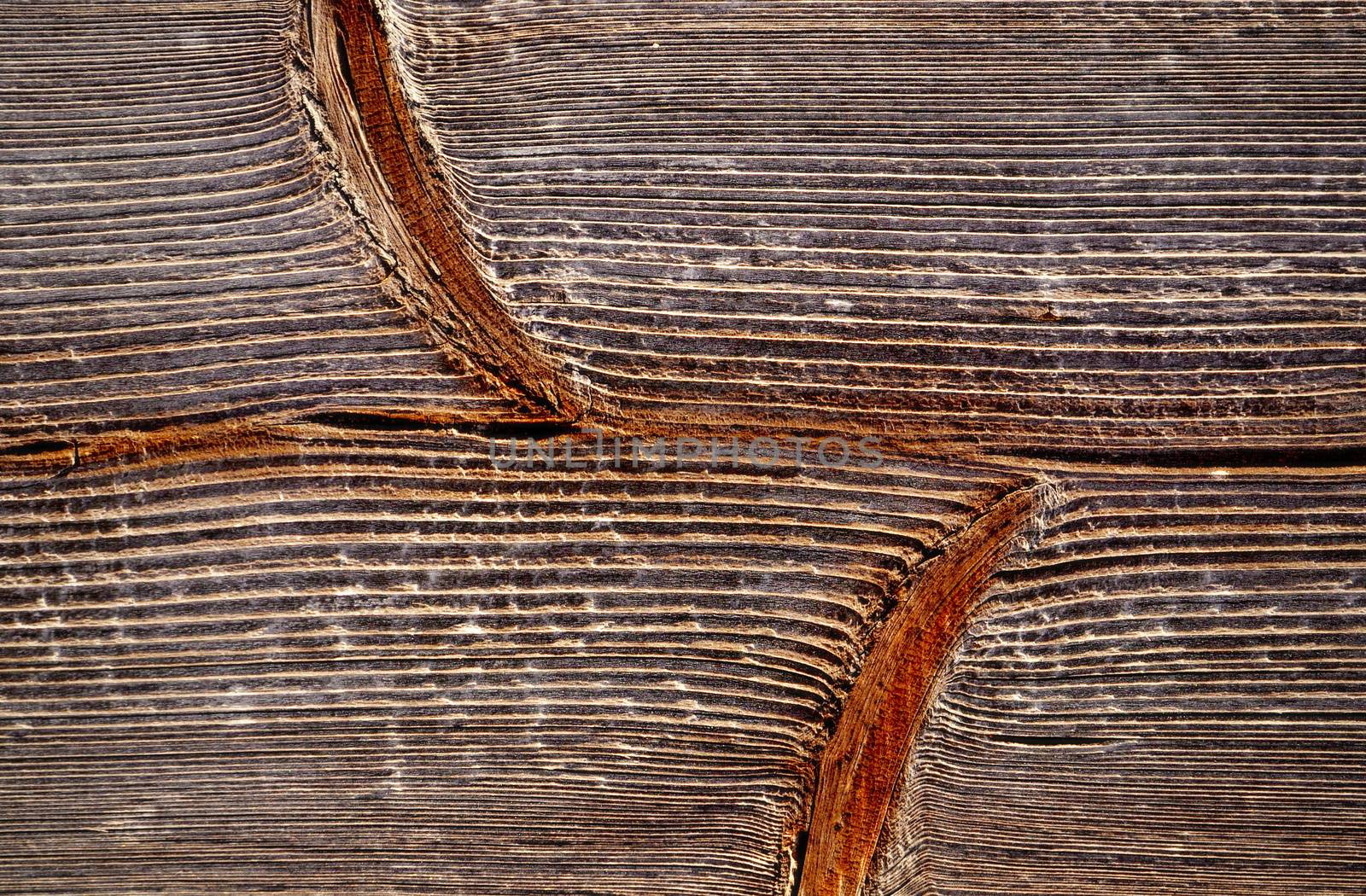 background or texture of the old structure of spruce board brown color