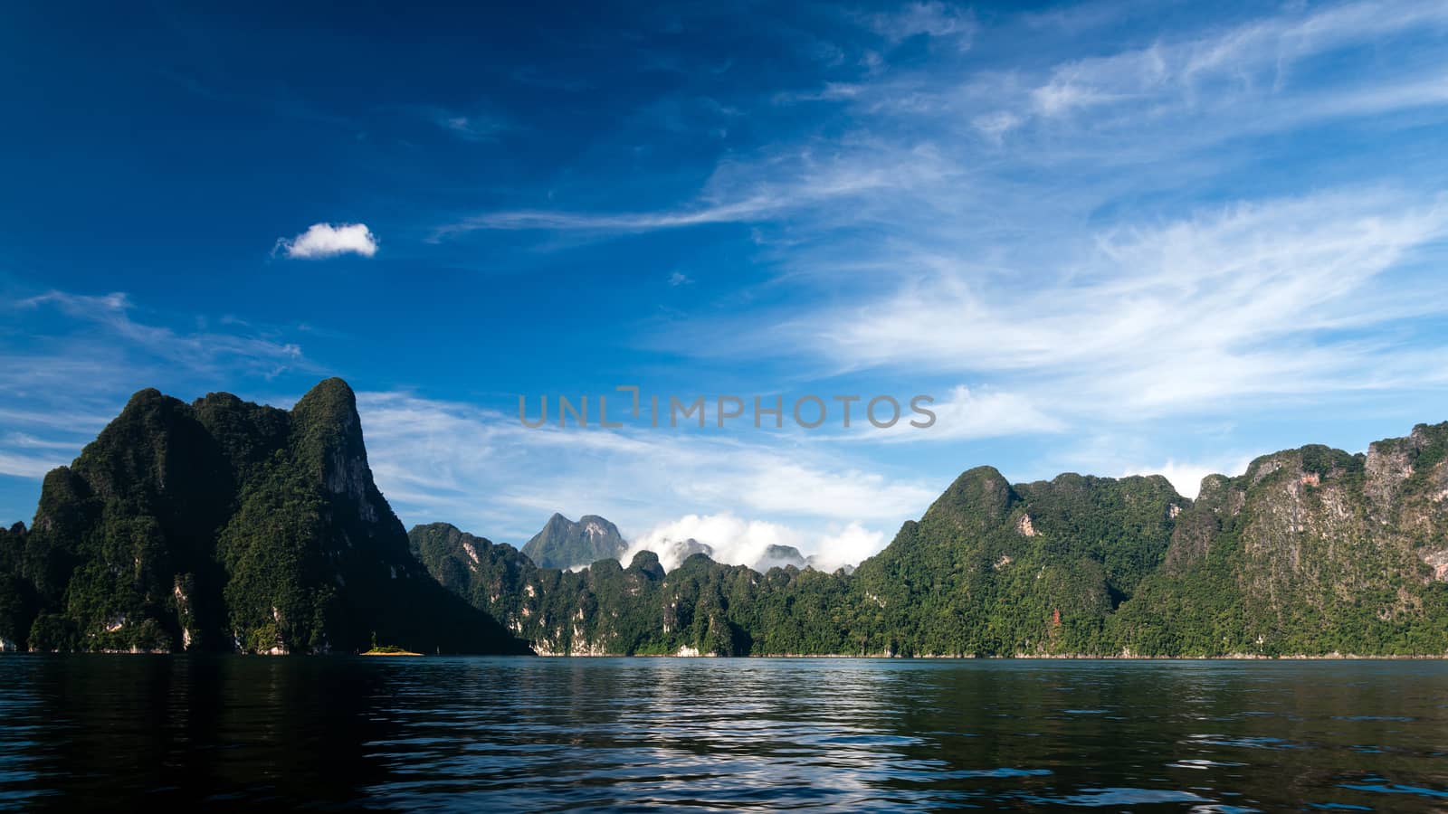 Cheo Lan lake. Khao Sok National Park. Thailand.