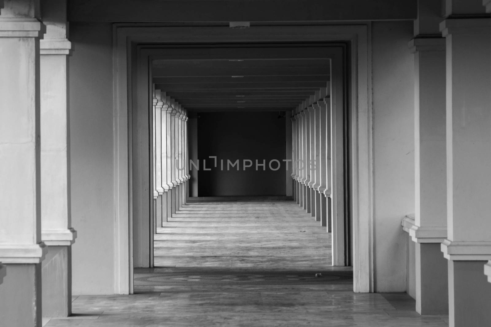 perspective view through several open doors  by jakgree