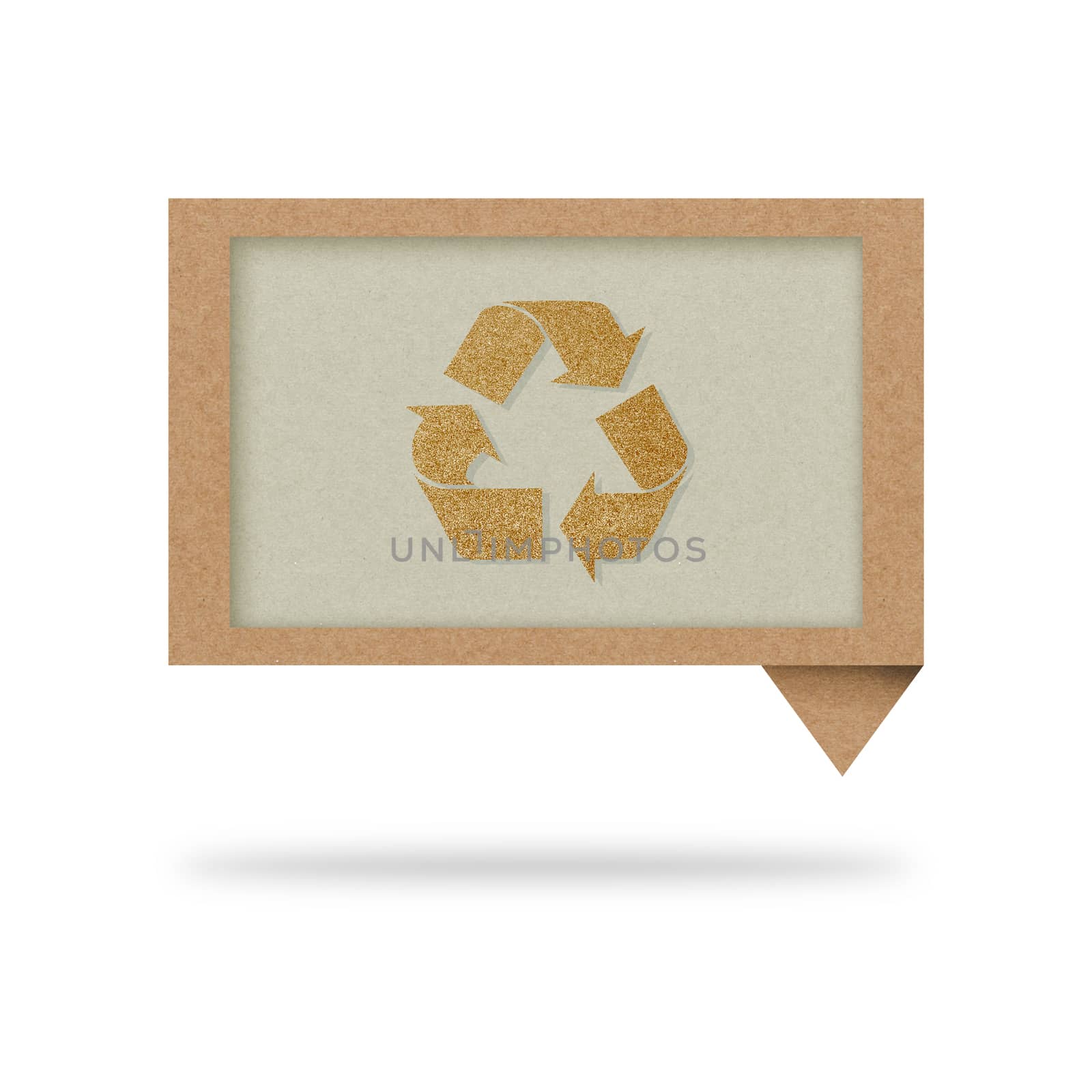 talk tag recycled paper with recycle sign by jakgree