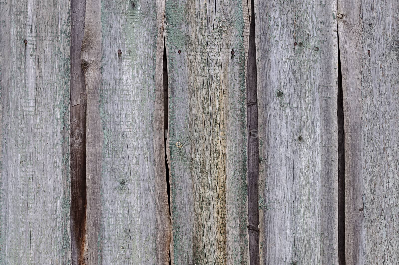 Old unpainted wooden fence by wander
