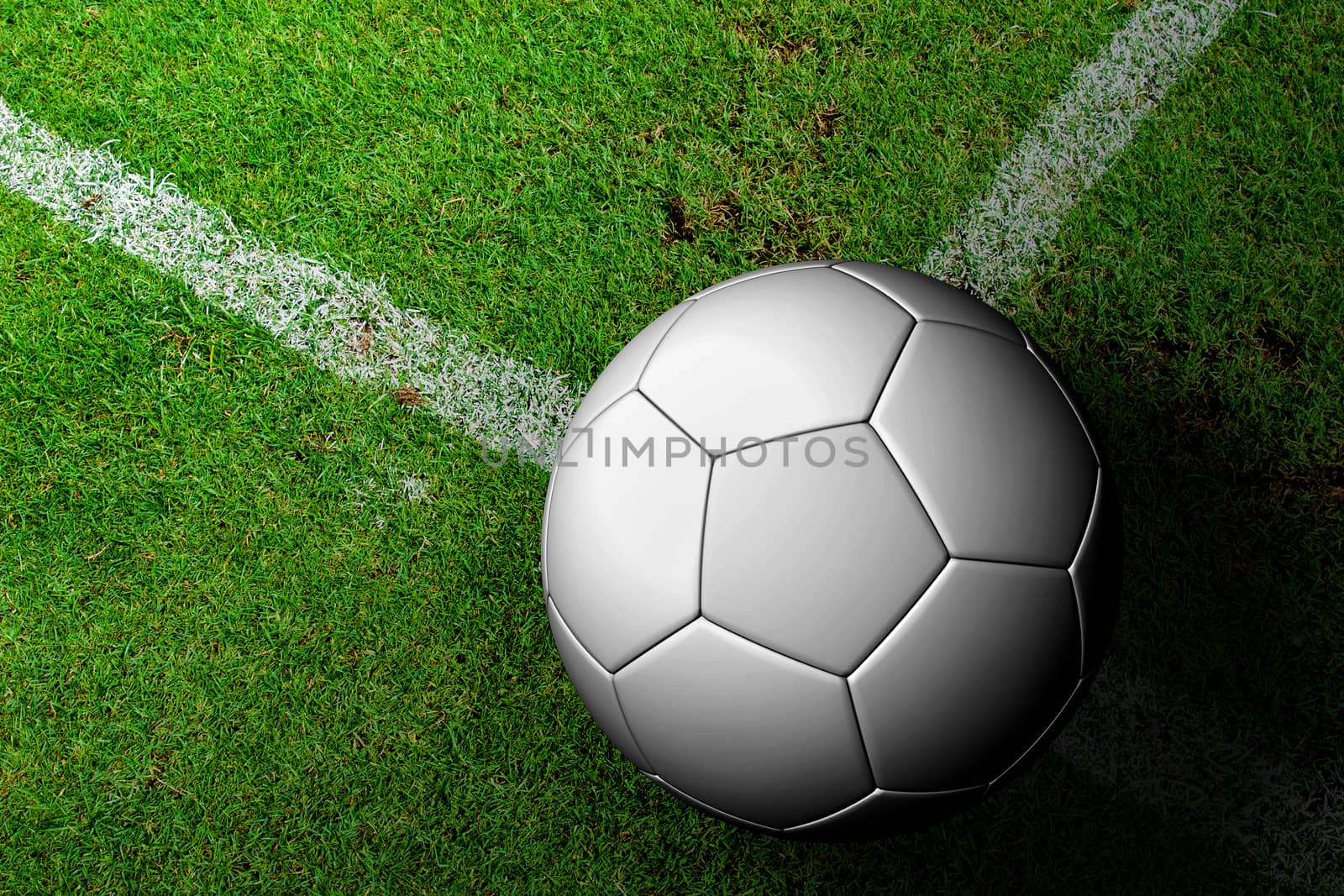 soccer ball in green grass by jakgree