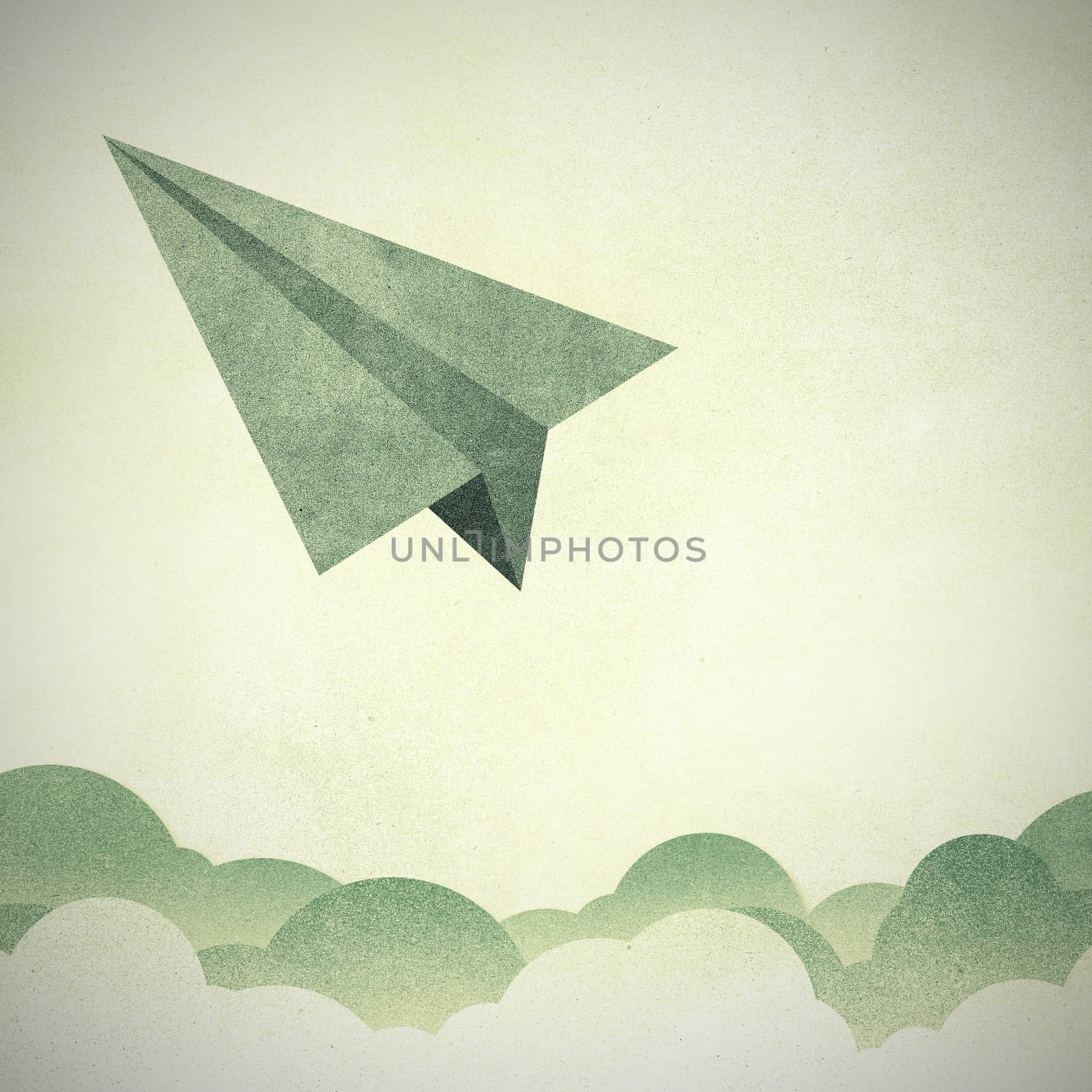 Paper Texture,Paper airplanes flying against sky and clouds by jakgree