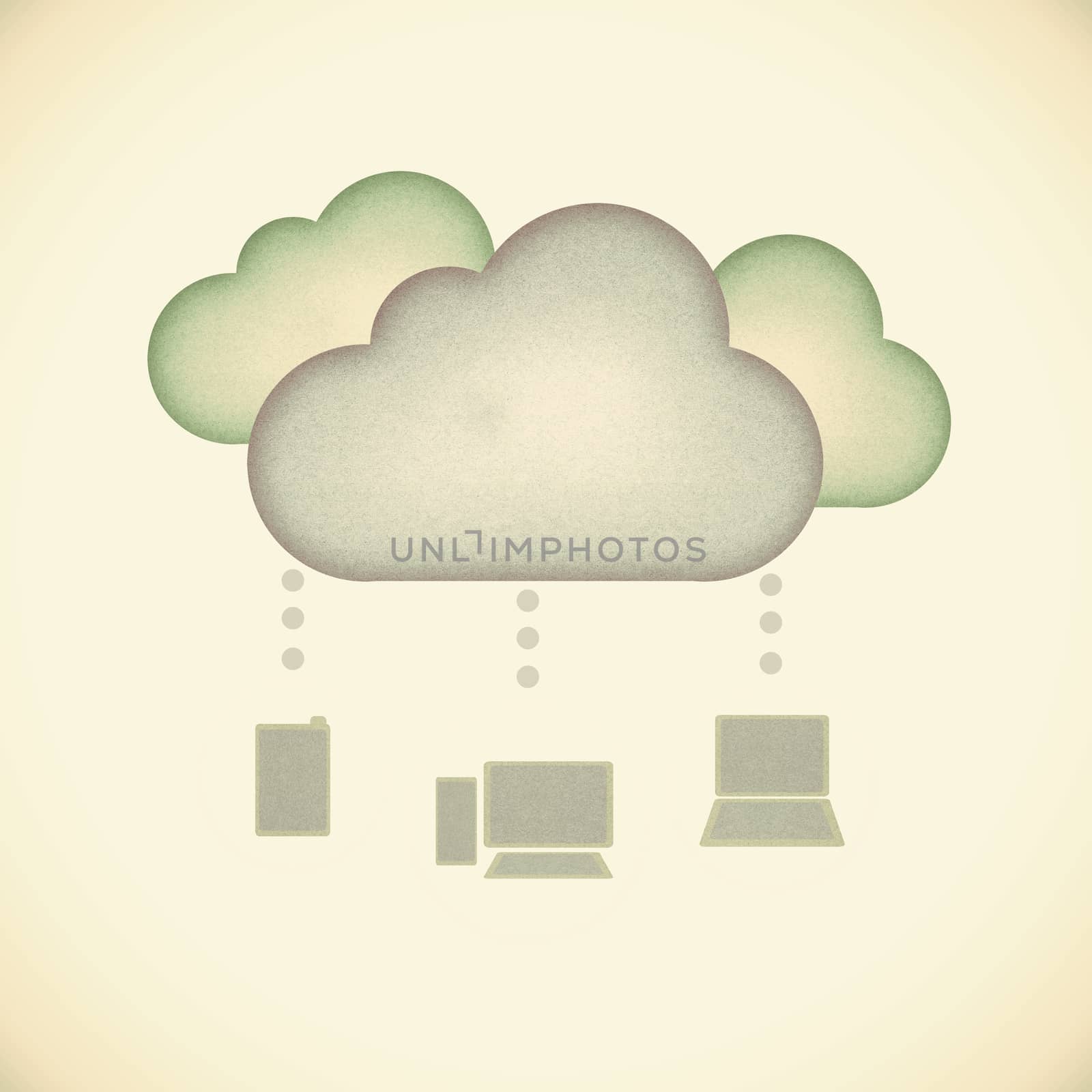 Recycle paper, Cloud computing concept. by jakgree