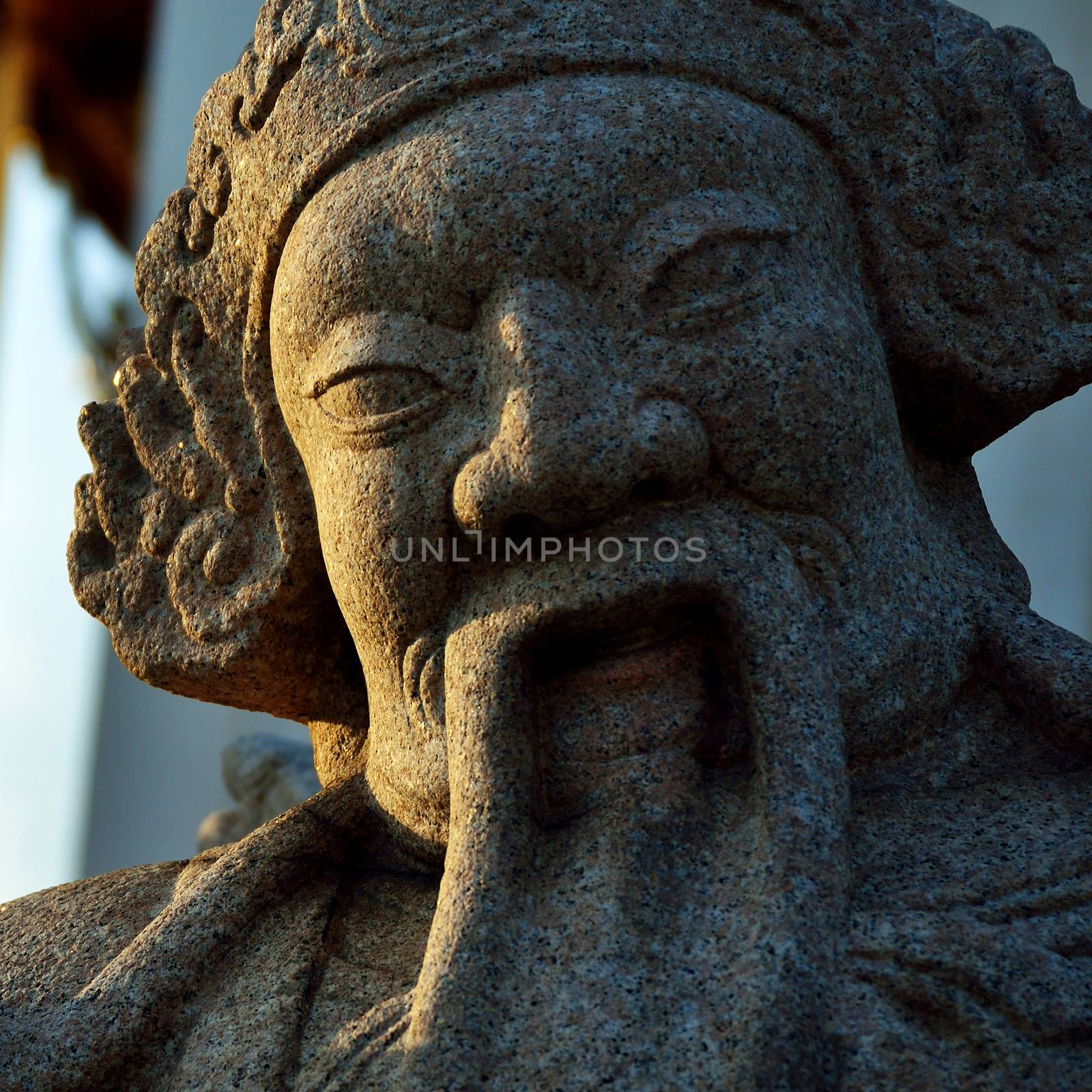 Statue in Wat Sutat temple in Bangkok by jakgree