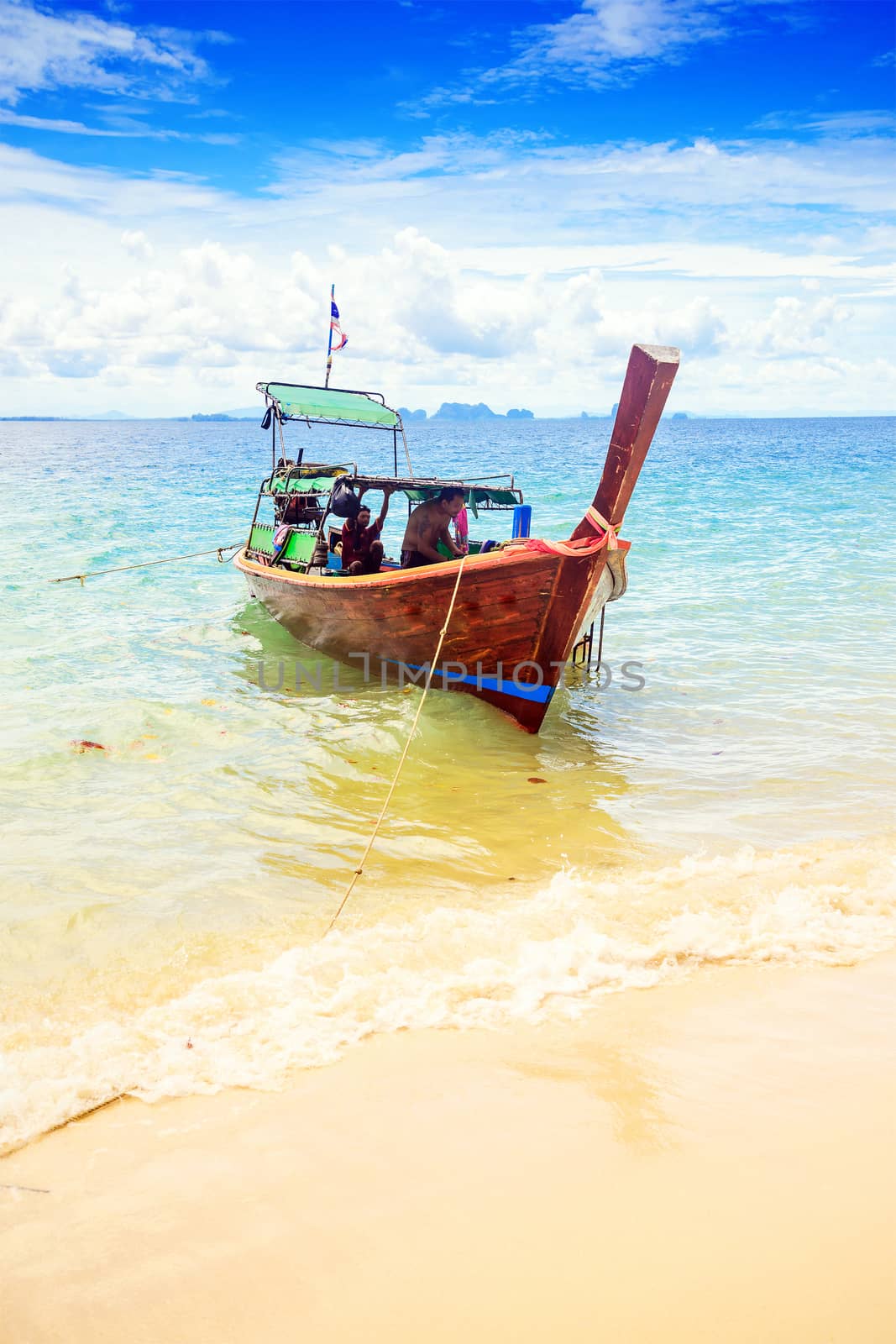 Long tailed boat at Kradan island, Thailand