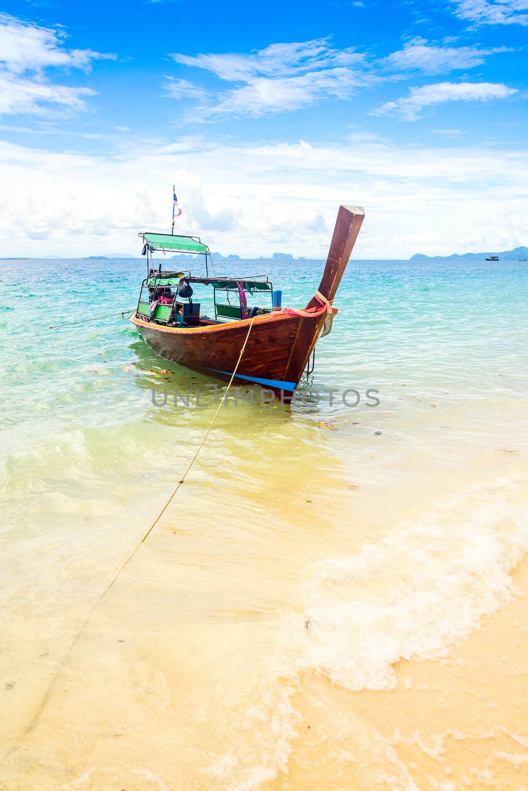 Long tailed boat at Kradan island, Thailand