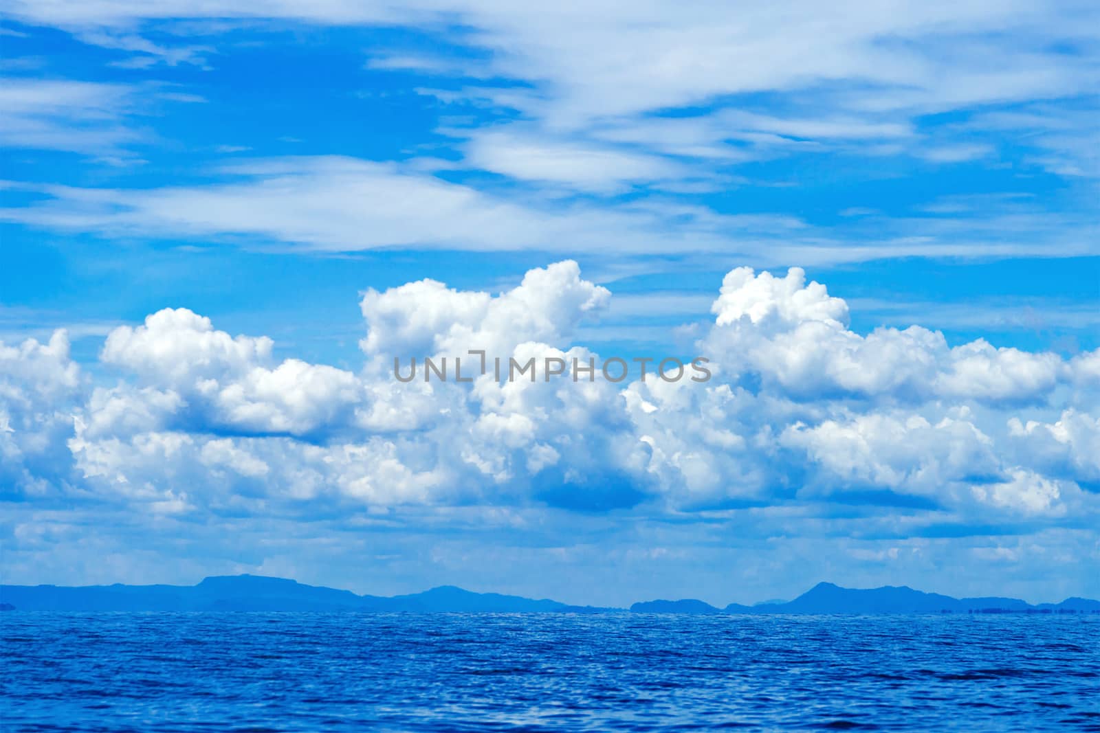Beautiful blue sky sea view by jakgree