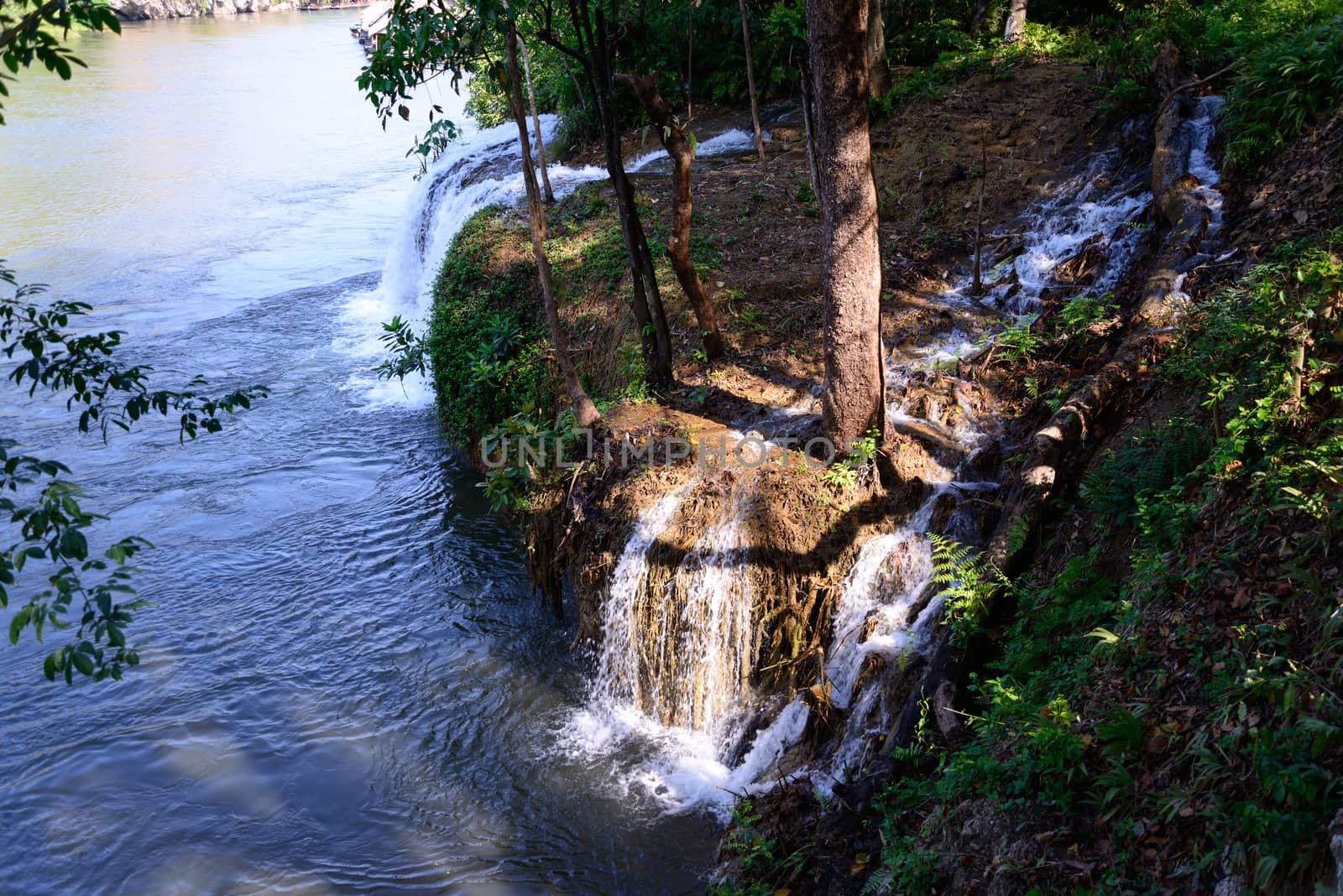 Saiyok Yai waterfall Saiyok national park in Kanchanaburi,Thaila by jakgree