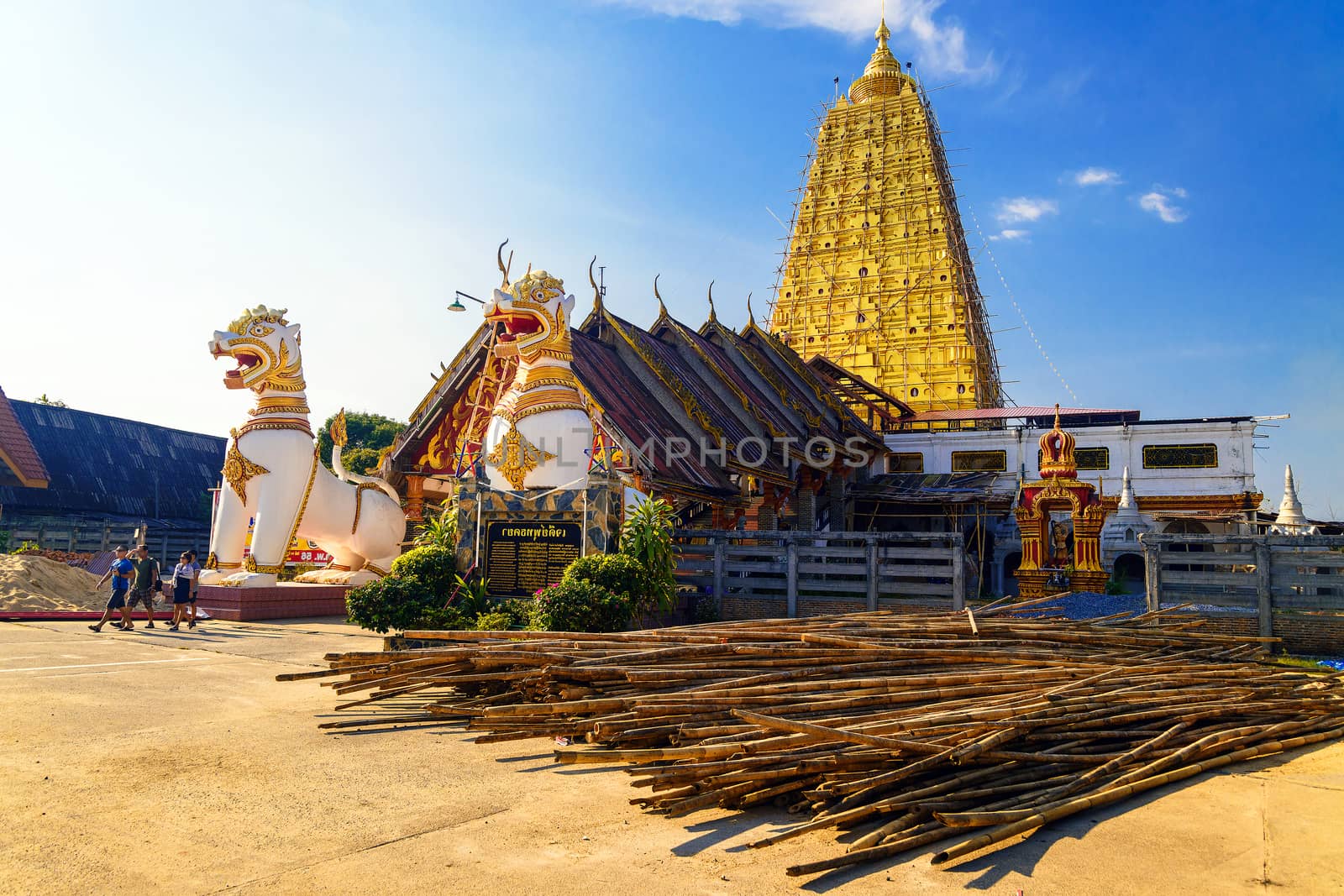 Buddhist sanctuary, Sangklaburi, Thailand  by jakgree