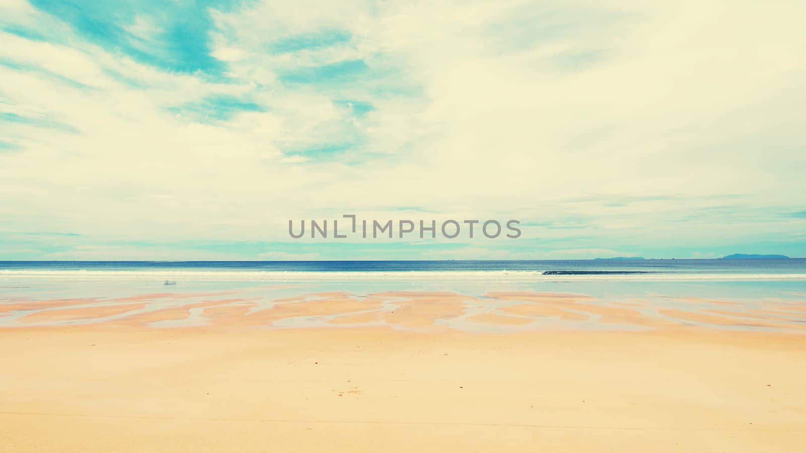 Vintage sea,Landscape of Payam Island beach in Thailand