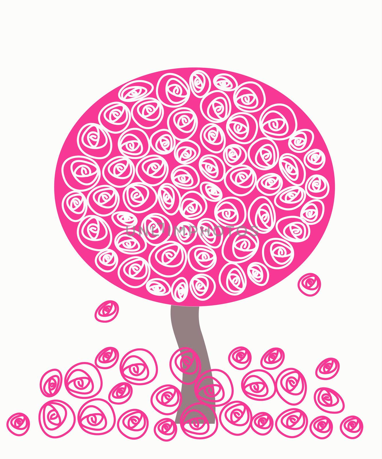 Abstract stylized tree. Vector illustration by Dr.G