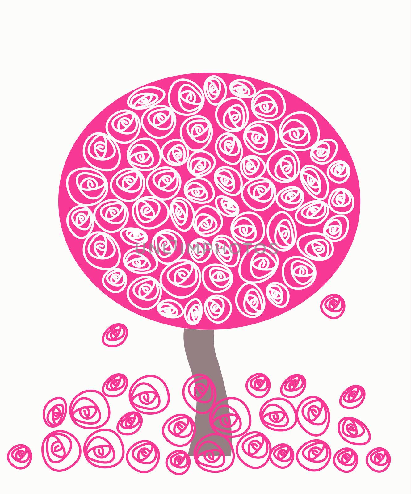 Abstract stylized tree. Vector illustration