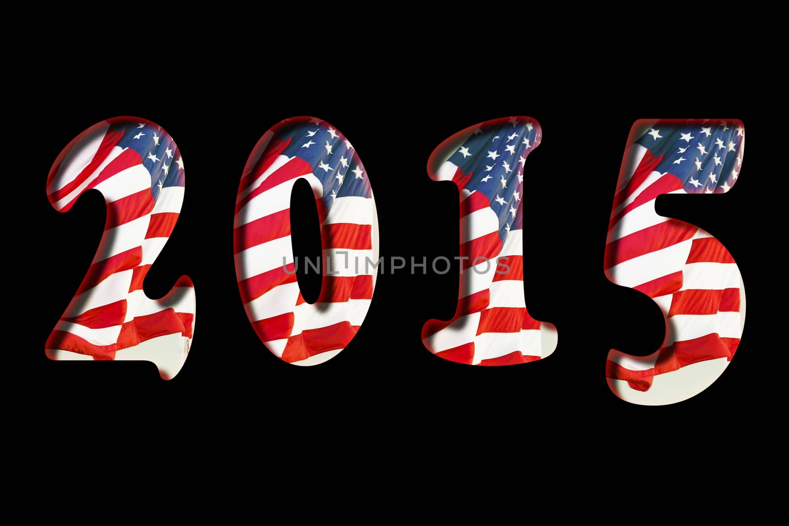 New Year 2015 date American Flagg