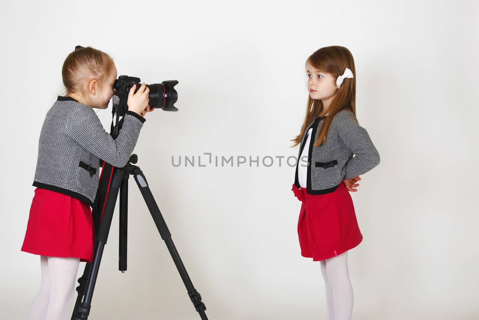 Young photographer with digital camera