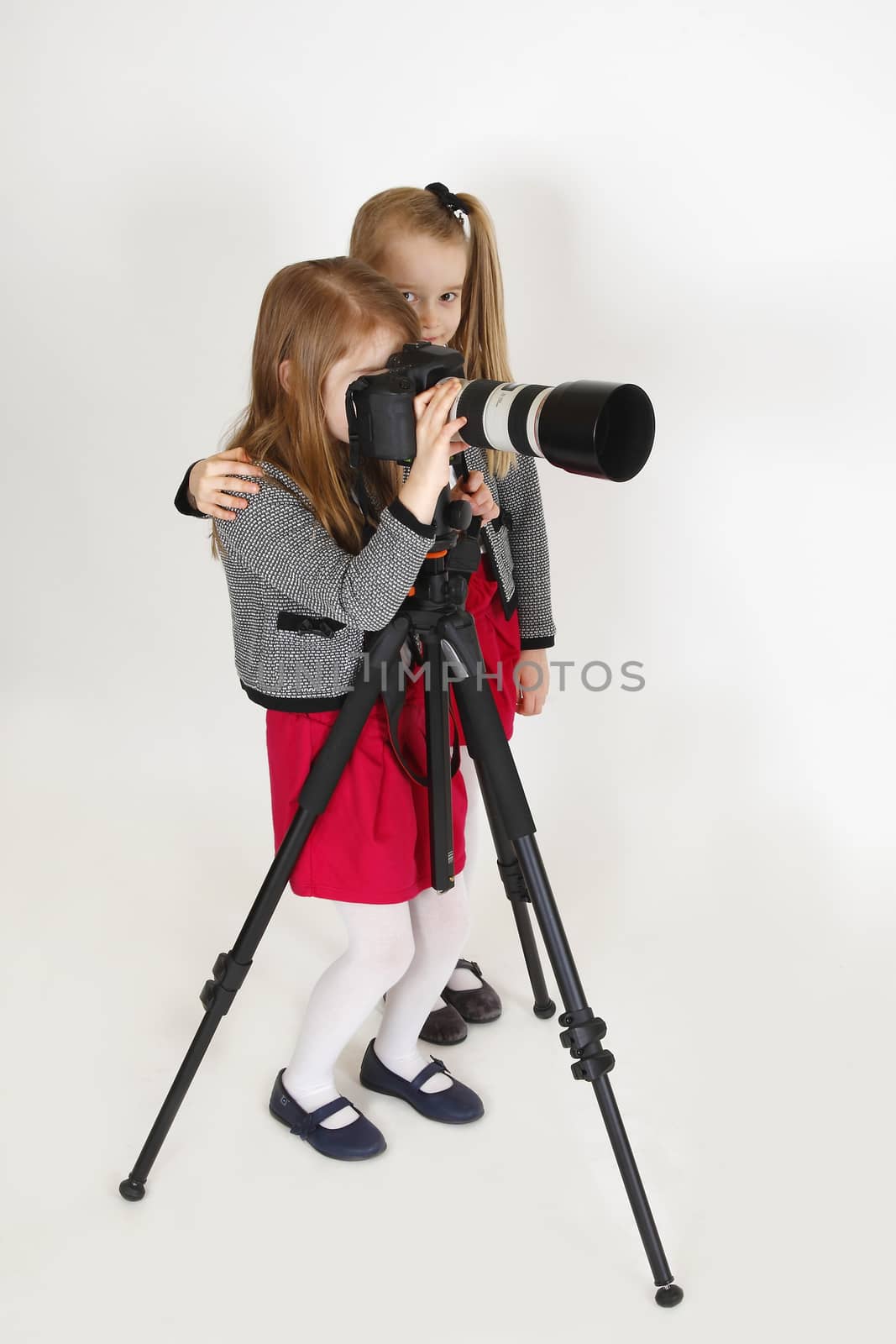 Young photographer with digital camera