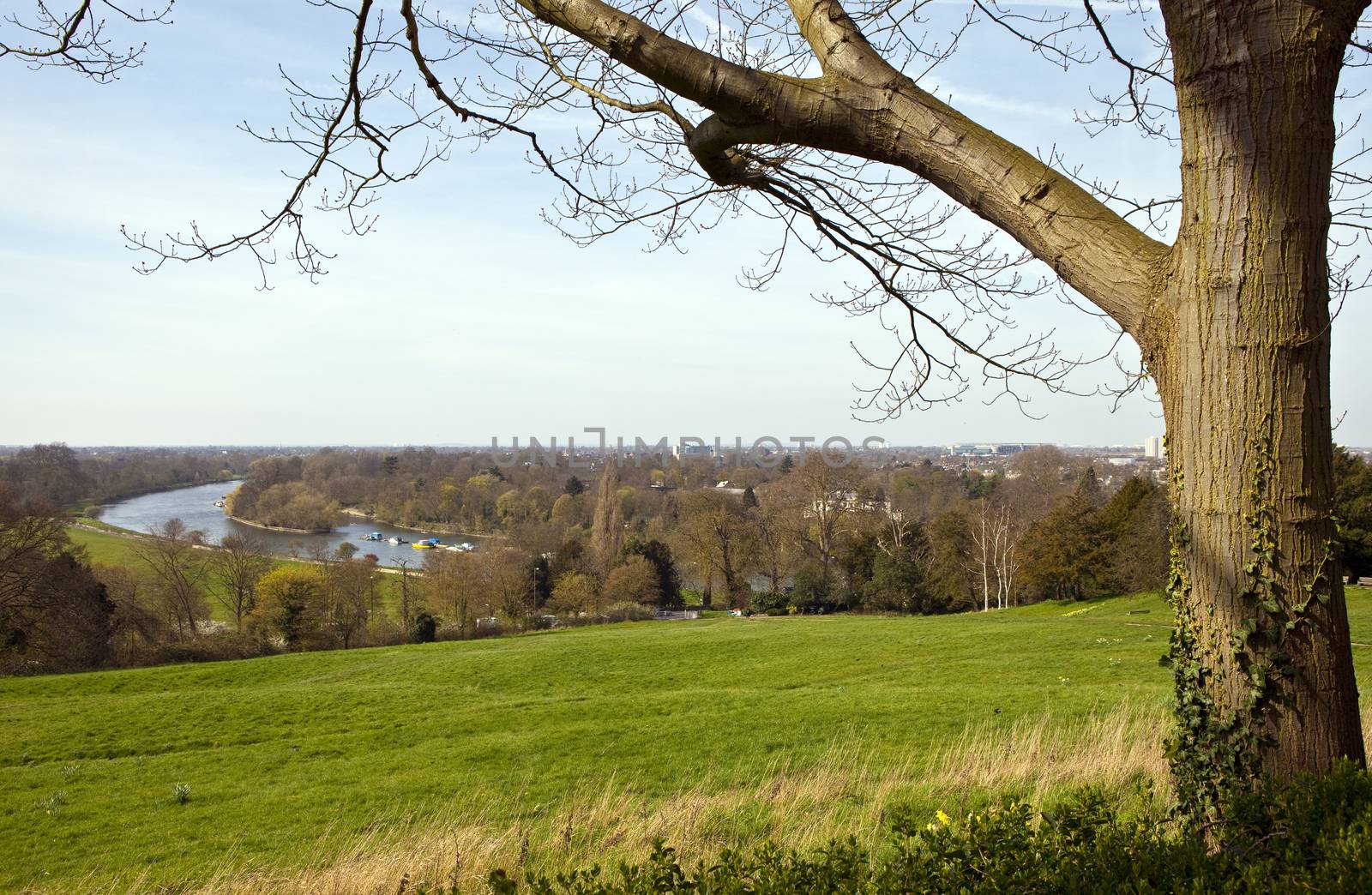 The beautiful view from Richmond Hill in Richmond Upon Thames, Greater London.