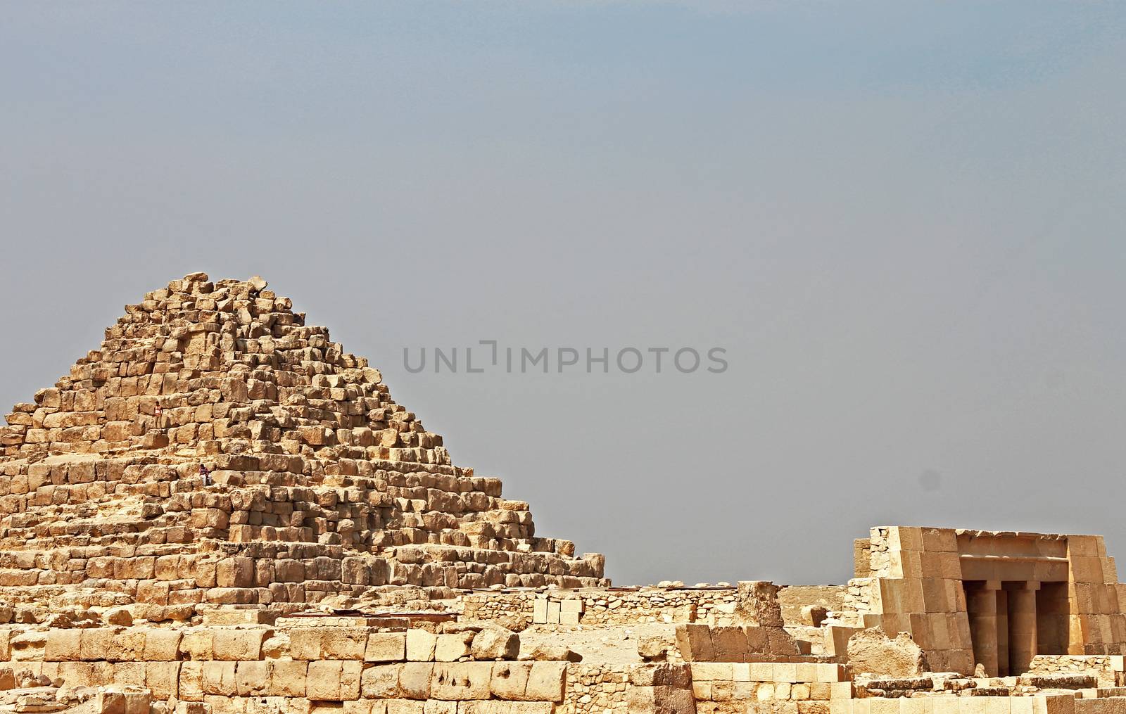 Pyramids In The Desert Of Egypt Giza