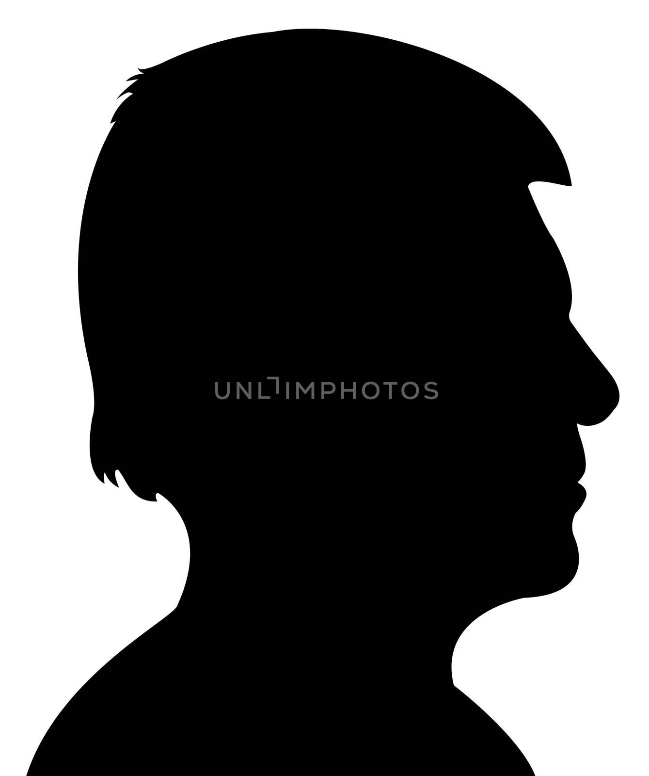 a man head silhouette by Dr.G