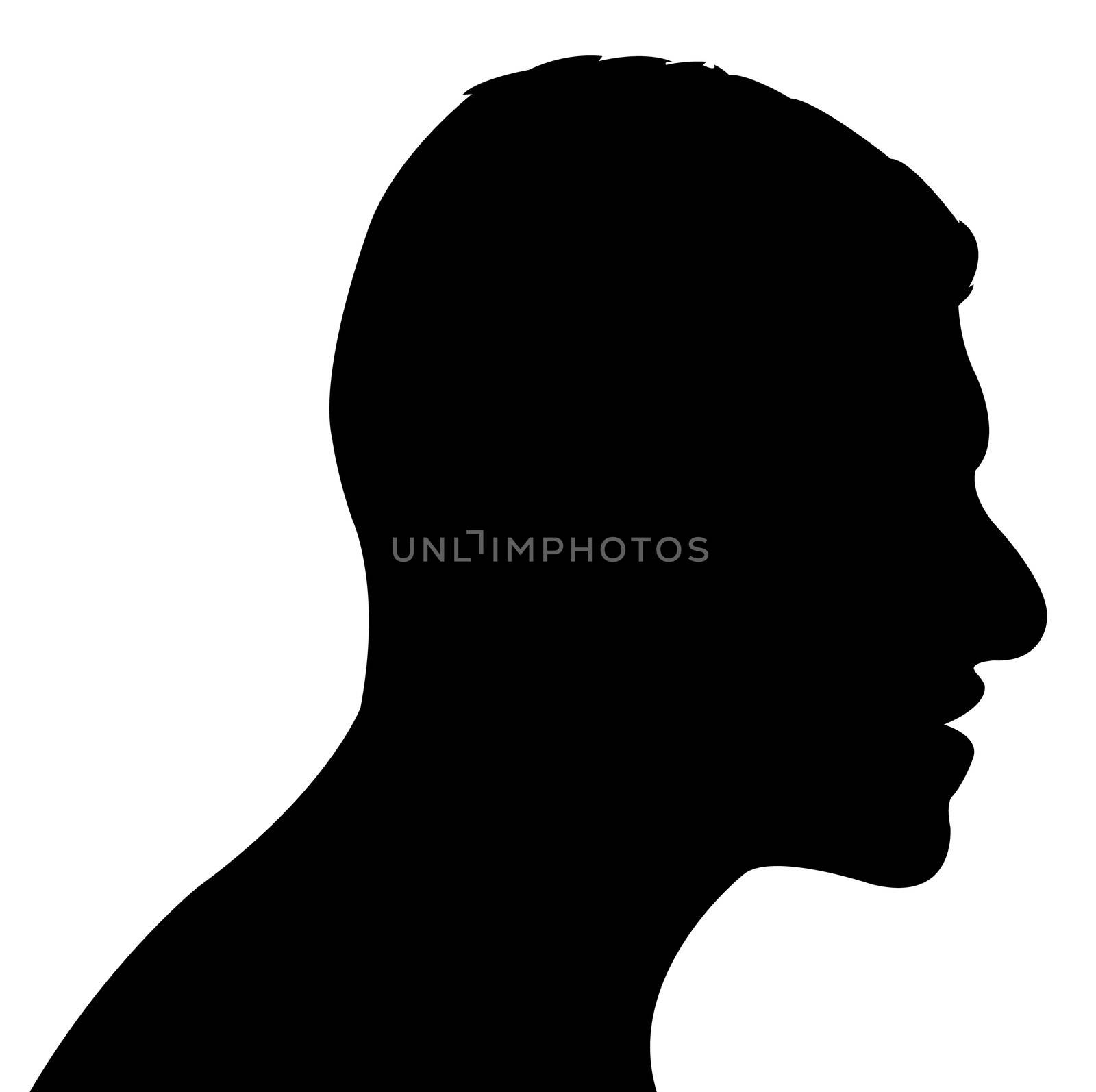 a man head silhouette by Dr.G