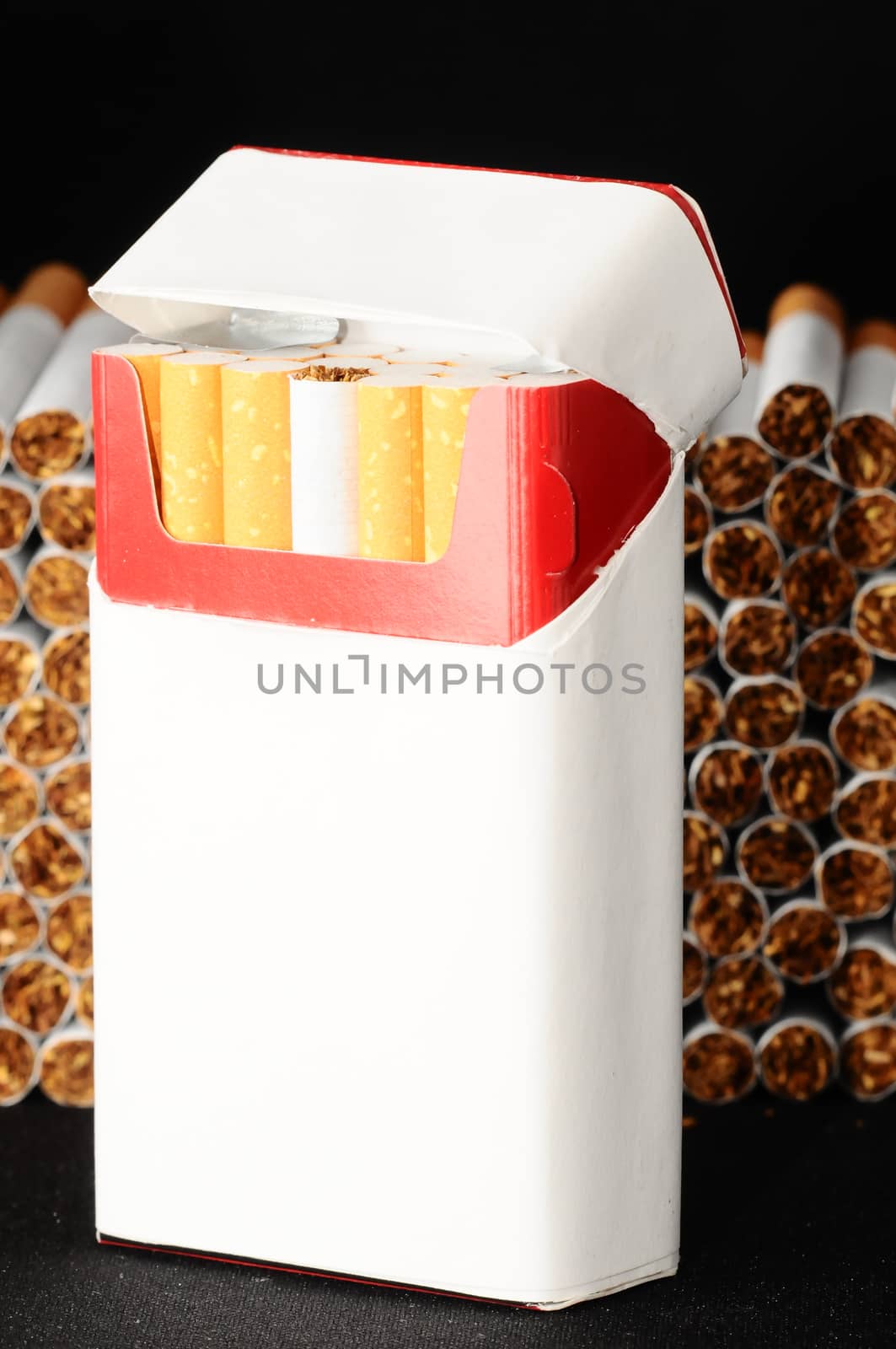 Close-up of Tobacco Cigarettes Background or texture