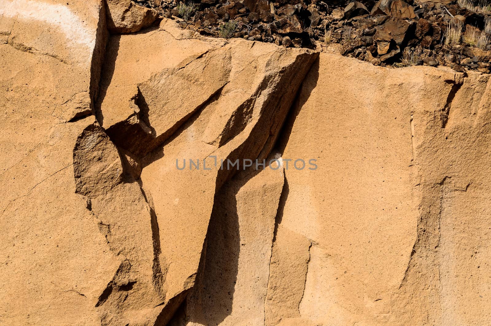 Rough Brown Volcanic Tuff Rock Background Texture
