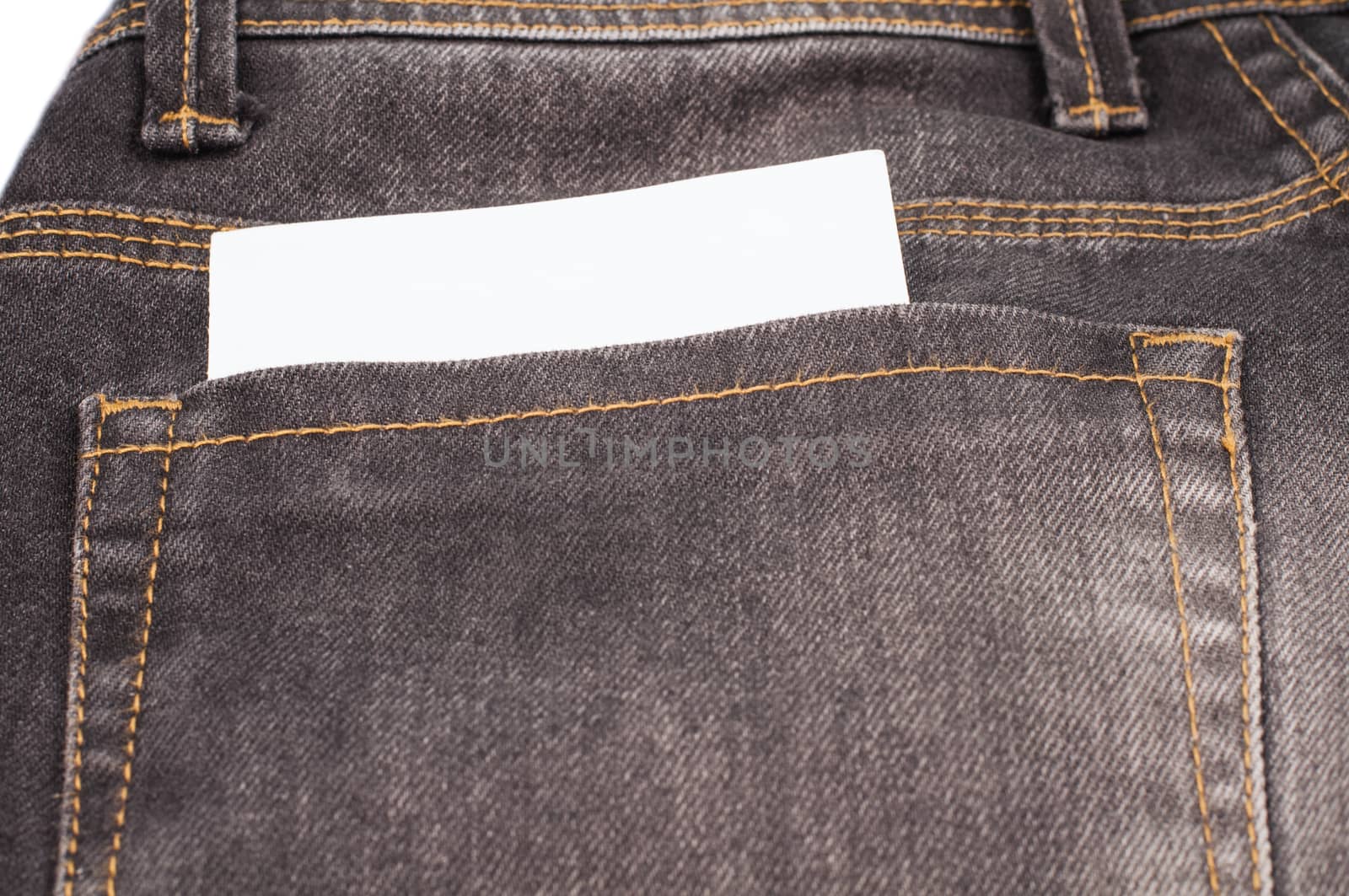 A small blank notebook in jeans pocket