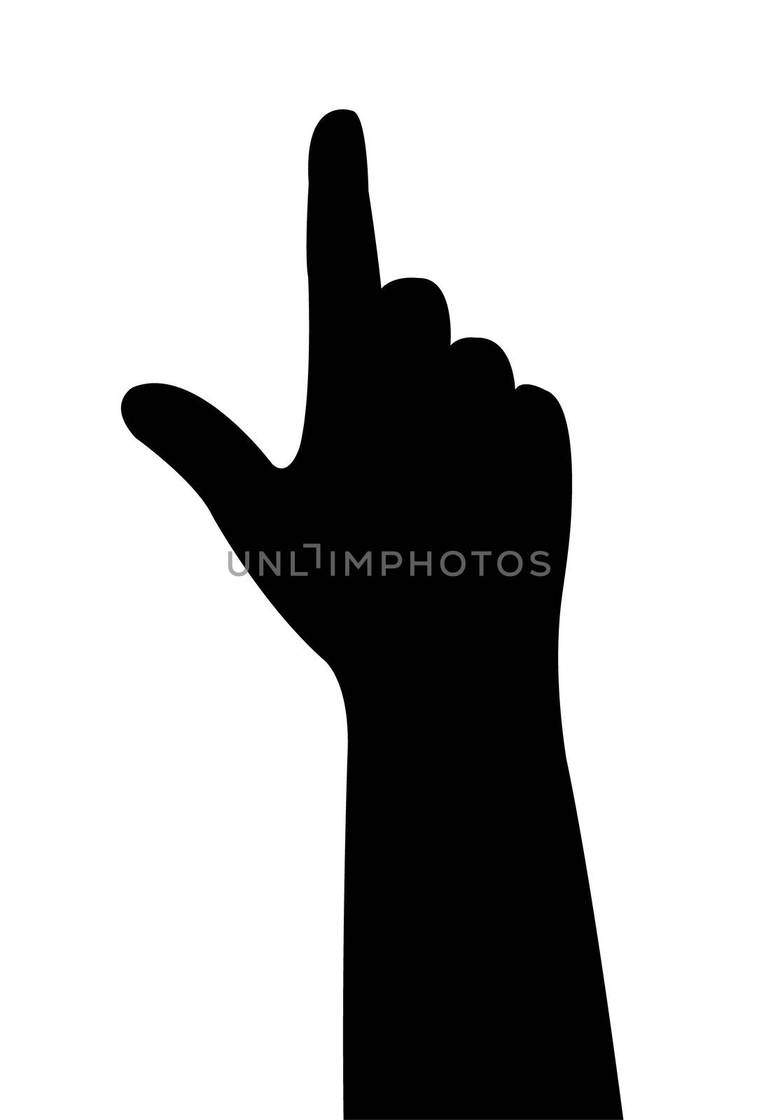 lady hand silhouette vector by Dr.G