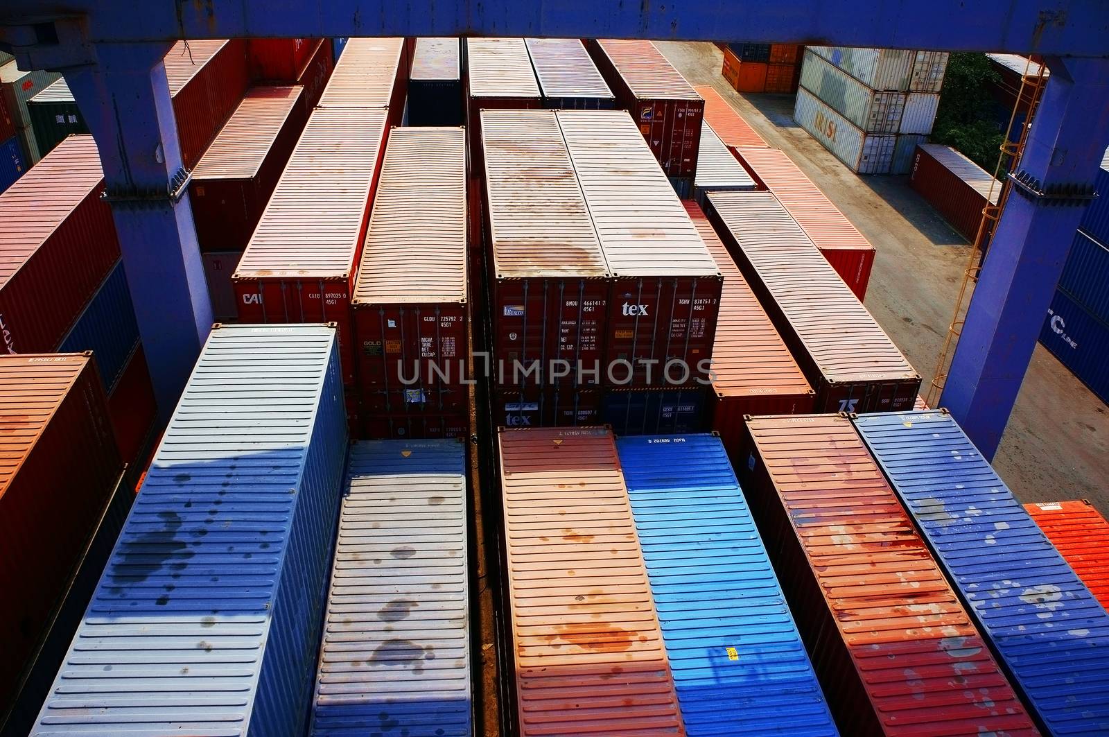 HO CHI MINH CITY, VIET NAM- MAR 19: Colorful container to hold industrial goods at cargo depot, Ho chi Minh city is industry city with many port for international trade, Sai Gon, Vietnam, Mar 19, 2014