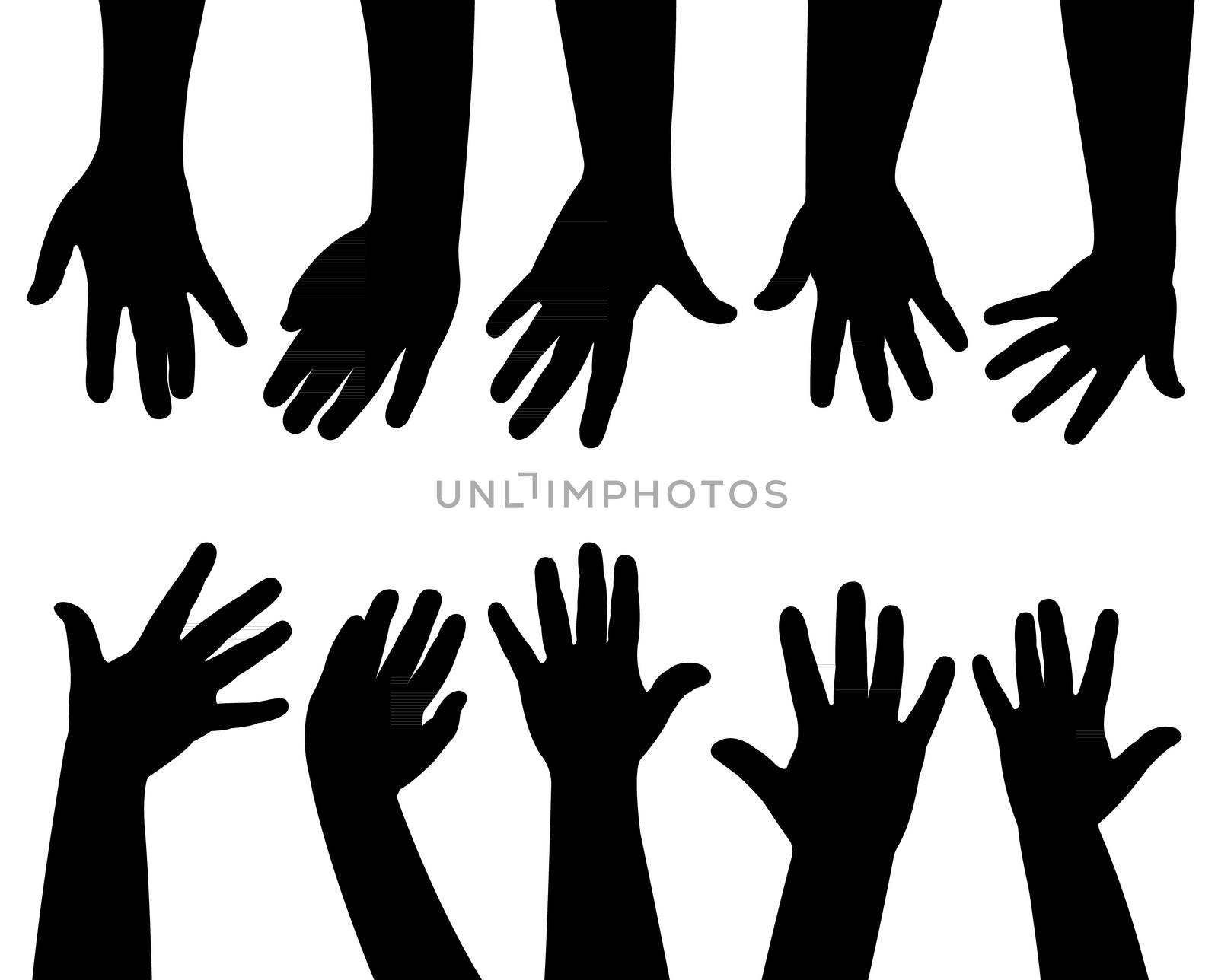 hands together, vector by Dr.G