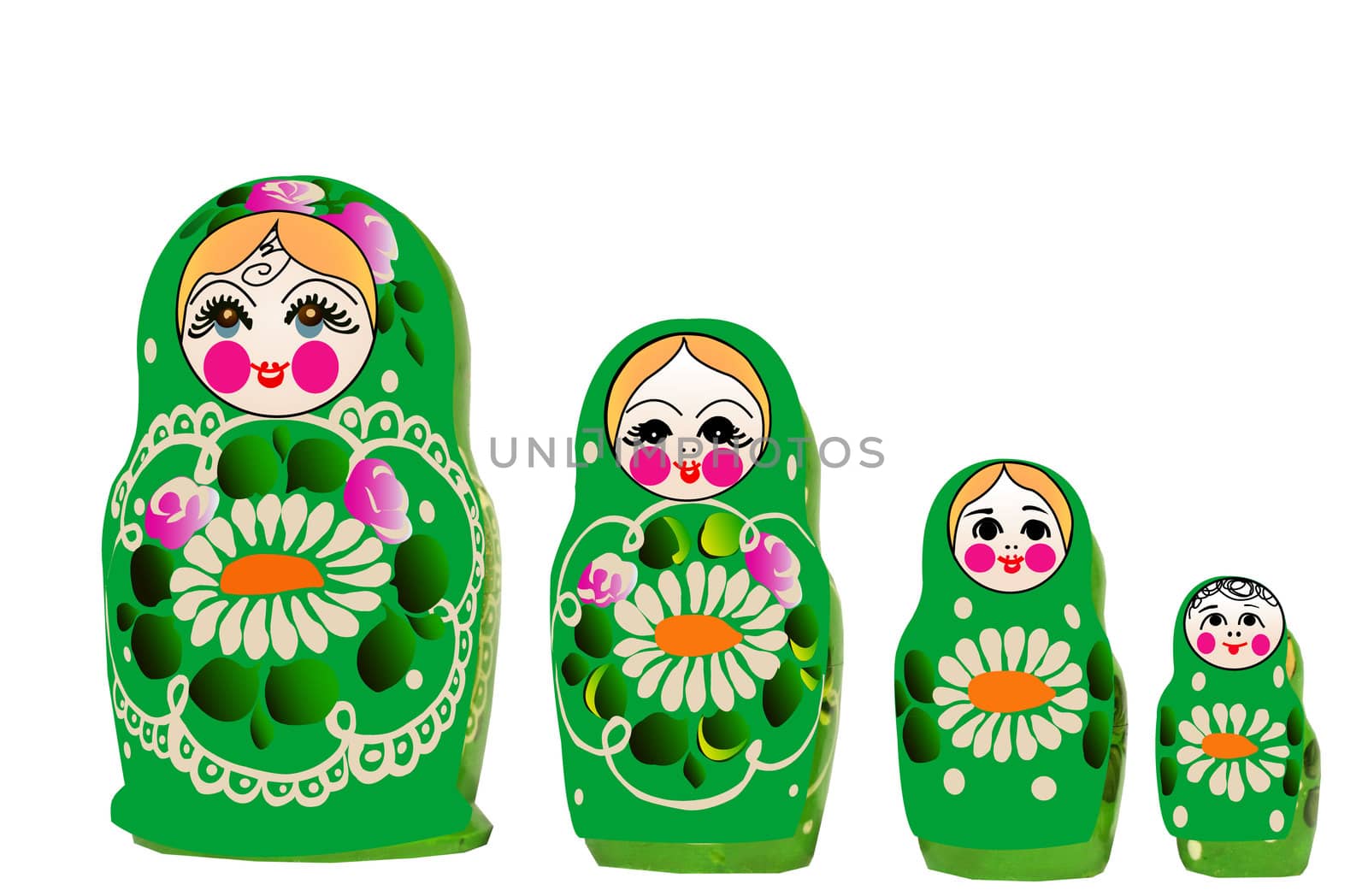 Matryoshka dolls in vector by Dr.G