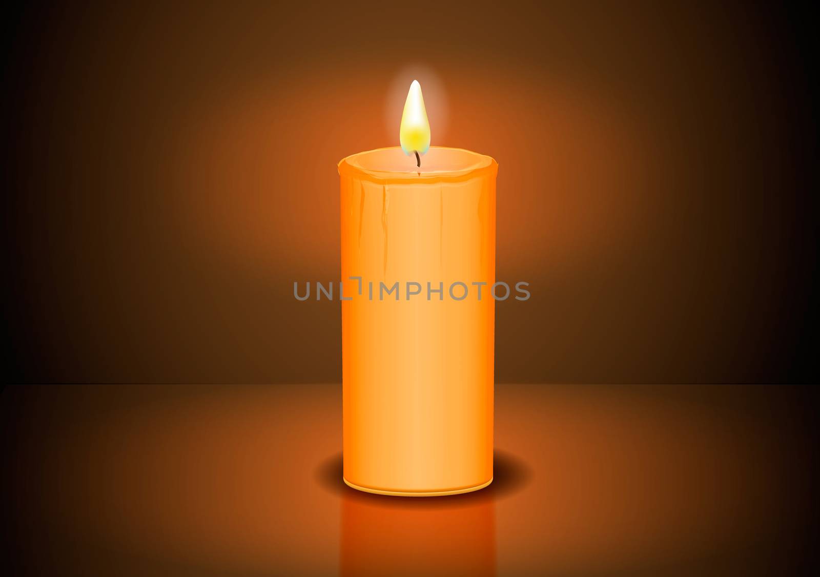 Closeup of burning candles on a dark background by robuart