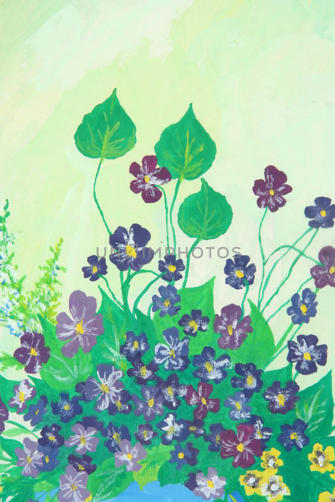 flower painting on canvas by Dr.G