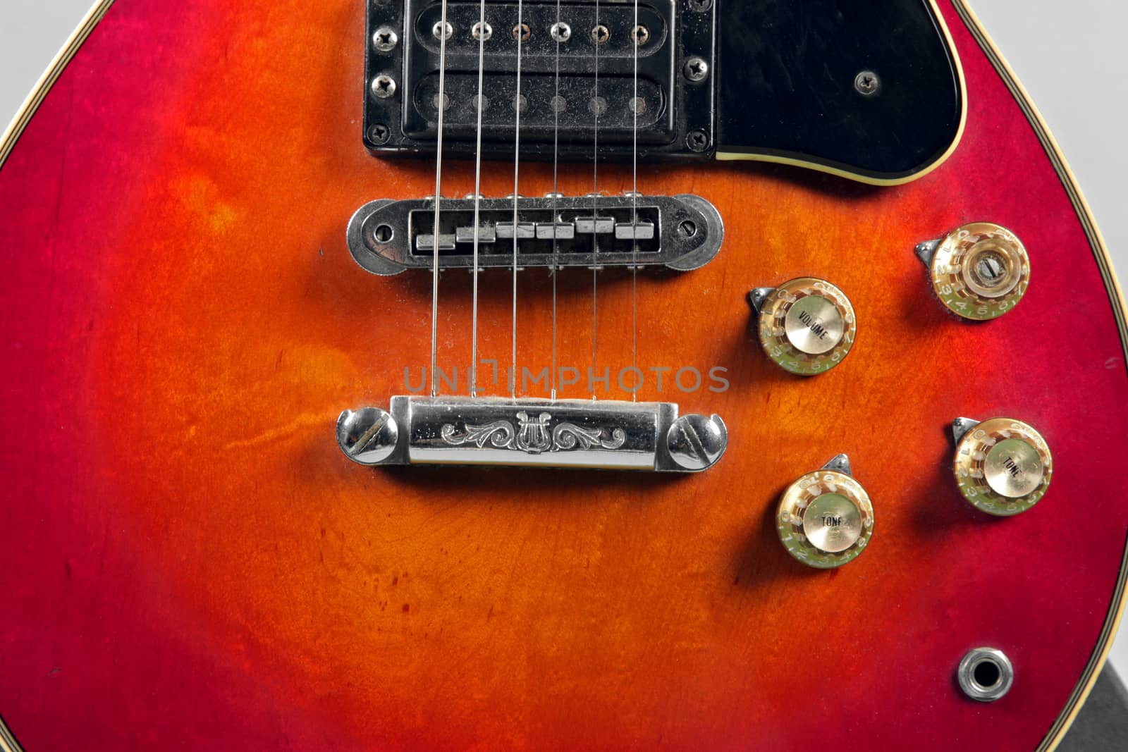 Closeup of an electric guitar picks 