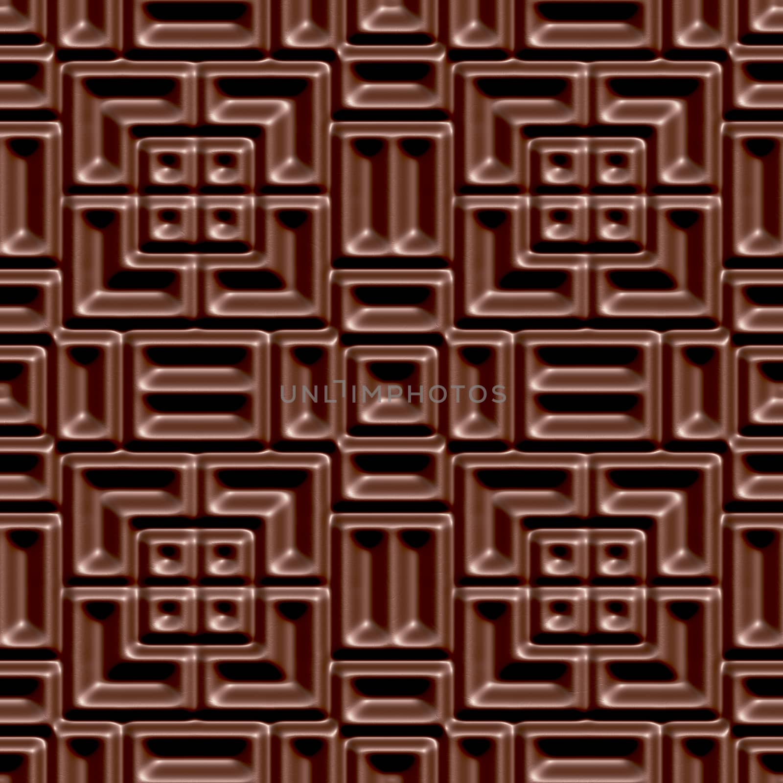 Seamless tileable decorative 3d abstract background pattern.
