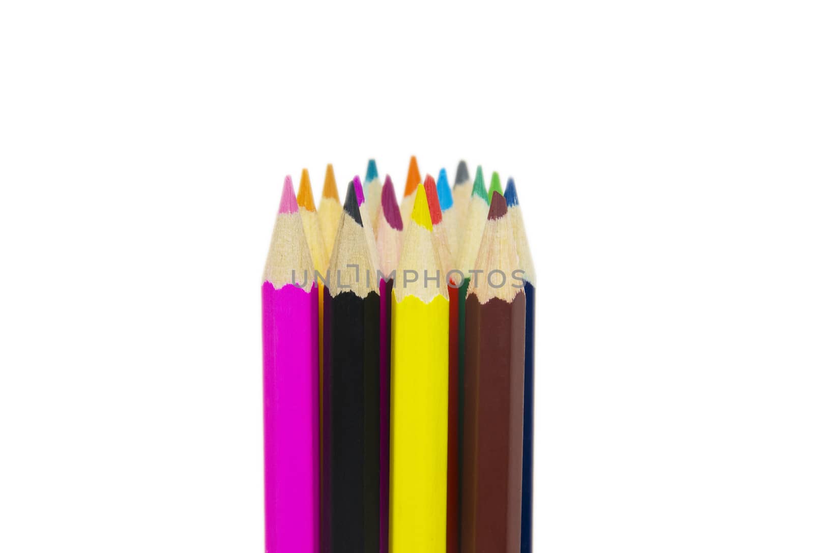 Color pencils isolated on white  by cocoo