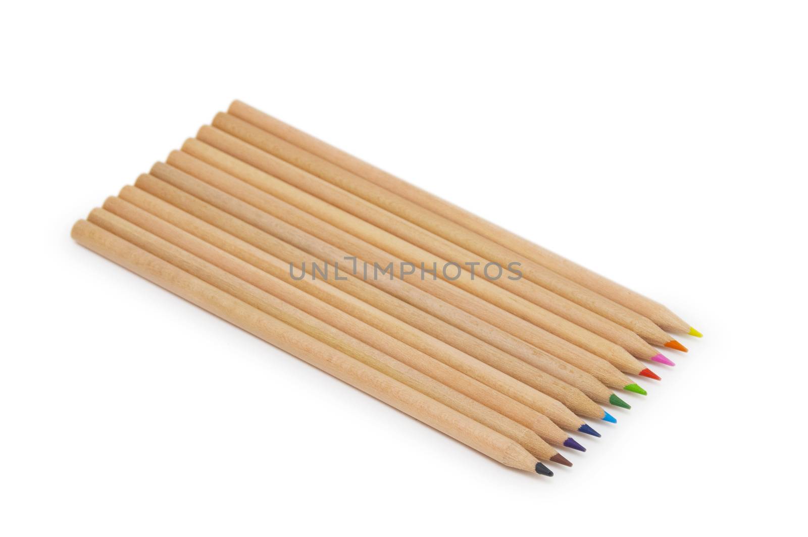 Color pencils isolated on white 