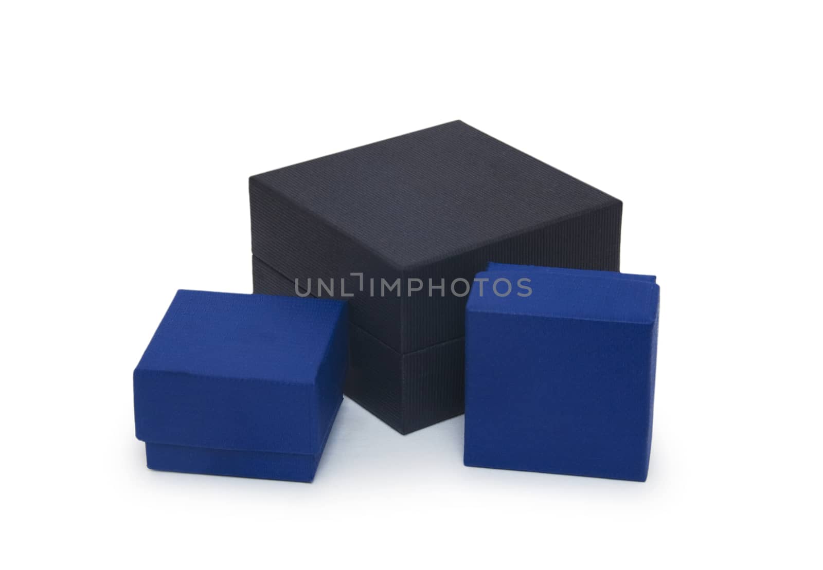 Three gift box isolated on white  by cocoo